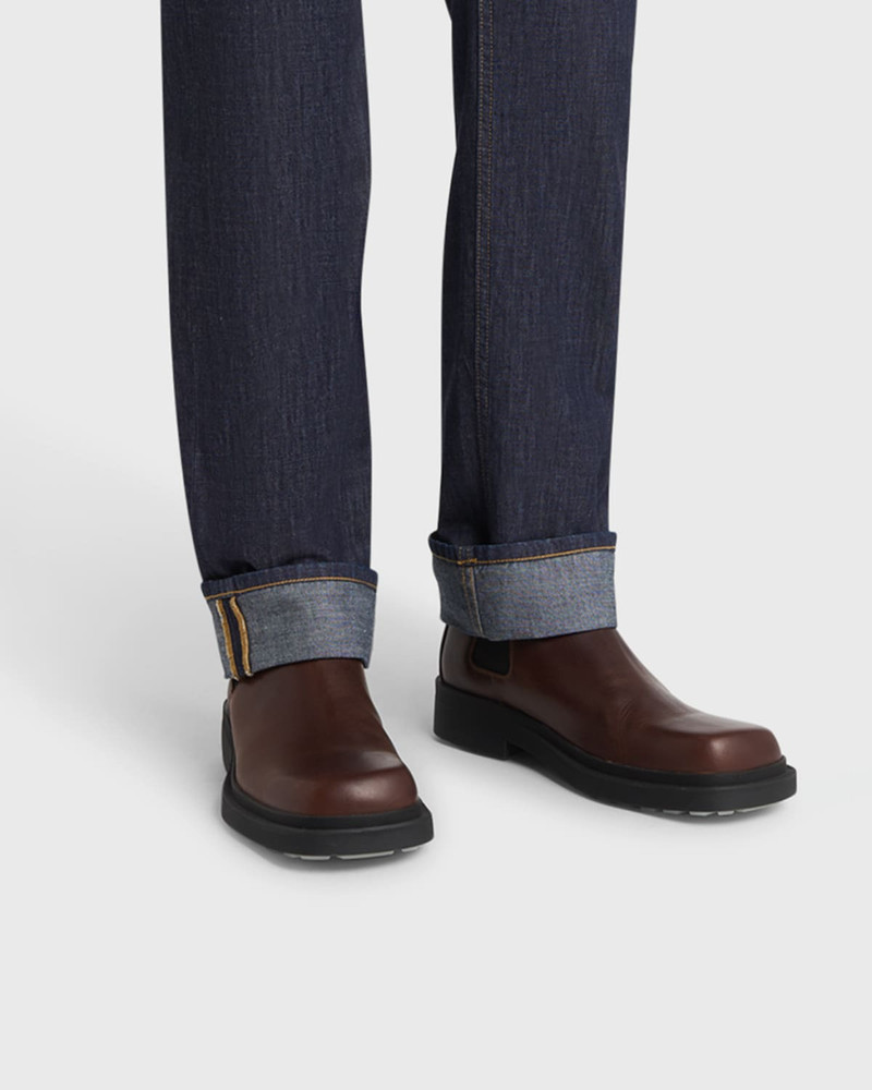 Bottega Veneta Men's Ben Smooth & Intrecciato Leather Chelsea Boots outlook