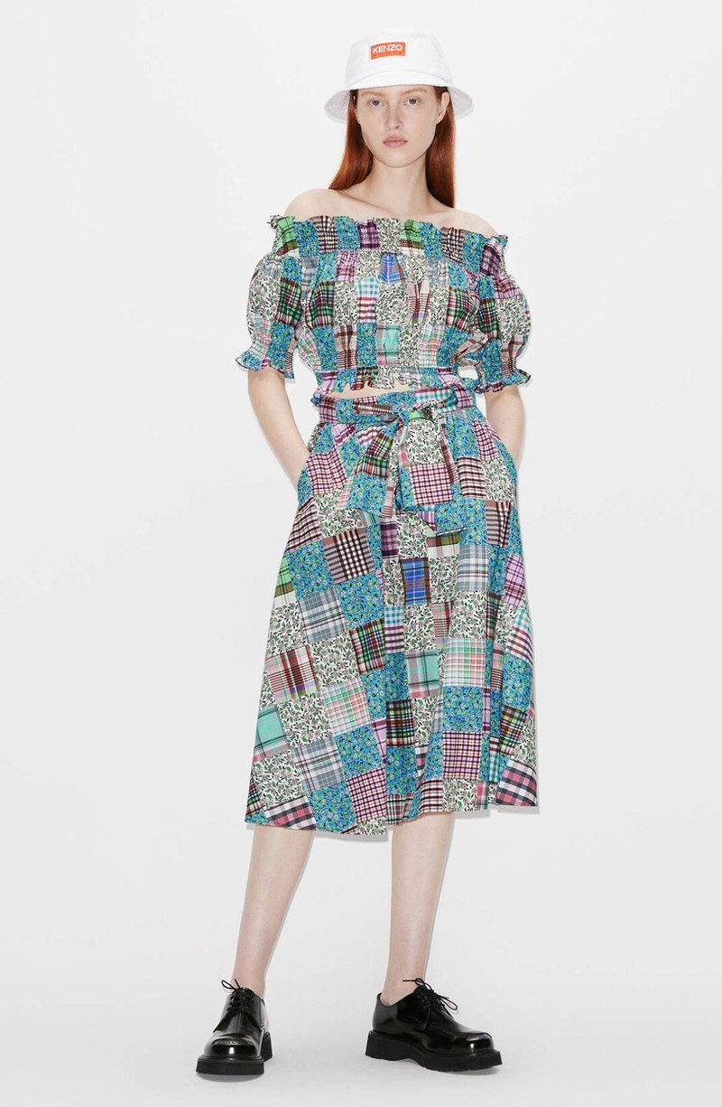 KENZO 'Patchwork' midi skirt. outlook