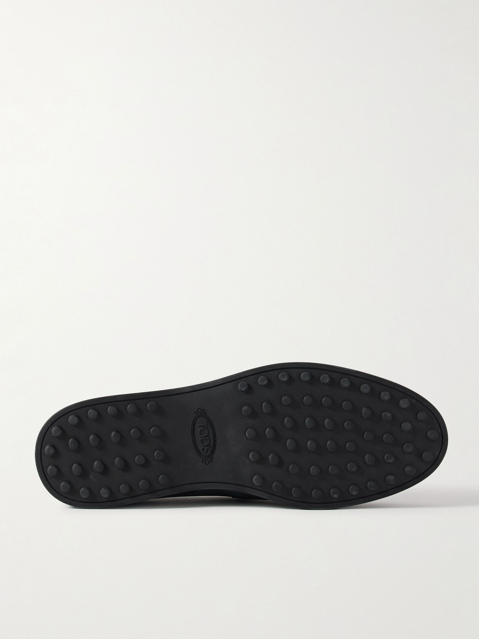 Suede Penny Loafers Navy - 3