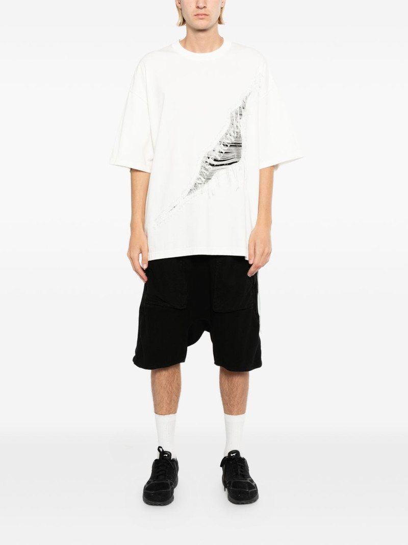 MASTERMIND WORLD distressed ribbed T-shirt outlook