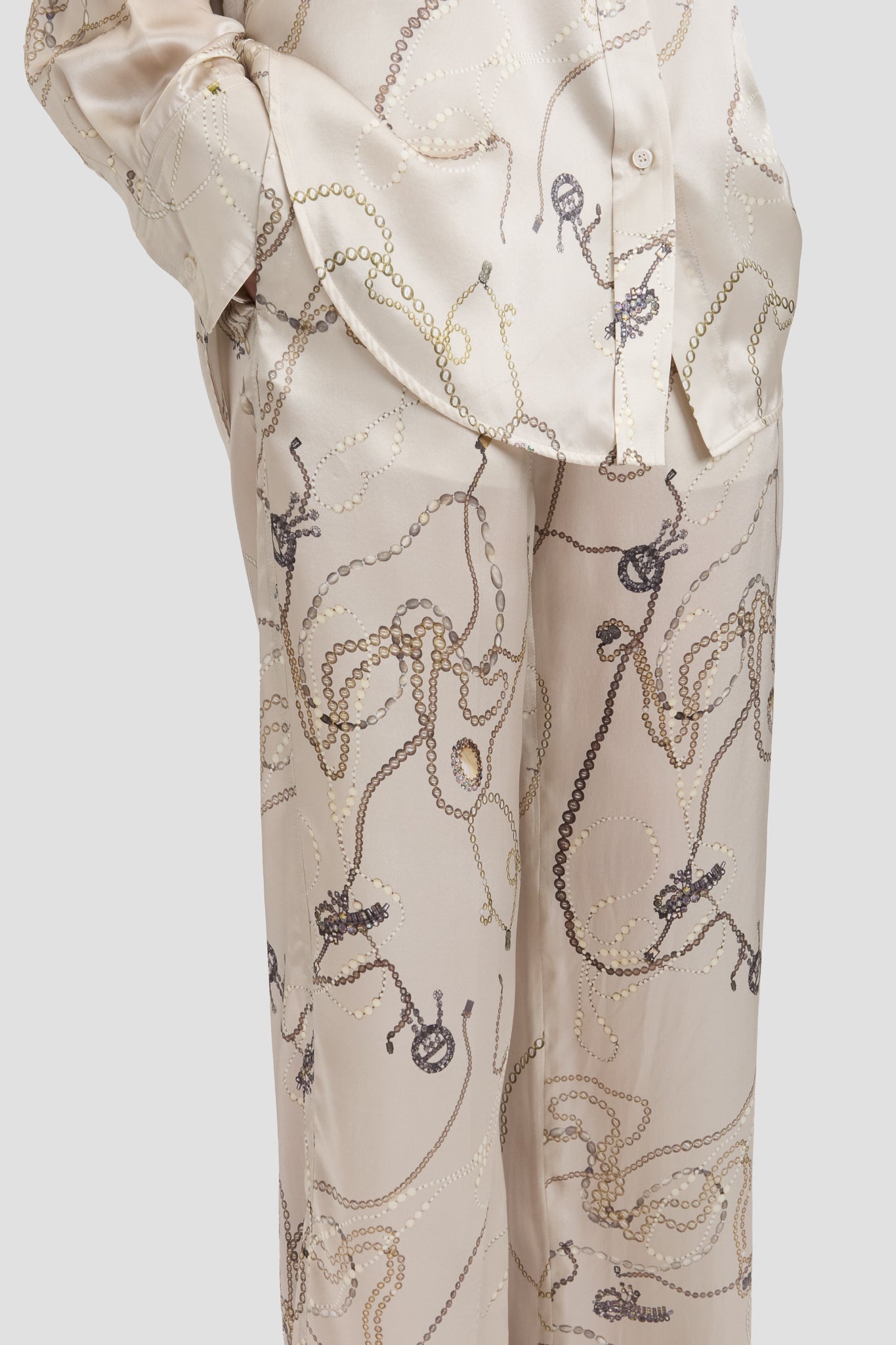 Pyjama Trouser In Pumice Jewellery Print - 3
