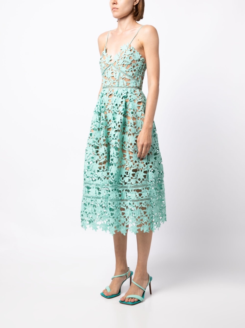 Aqua Azaelea lace midi dress - 3