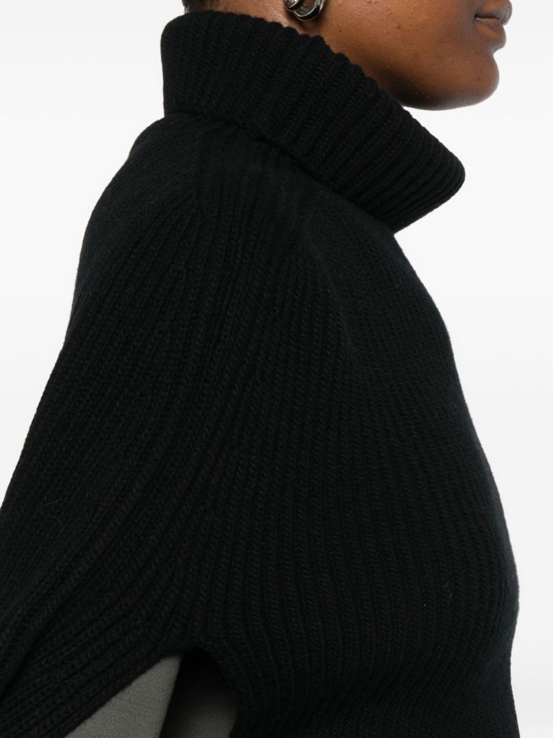 ribbed turtleneck cape 5