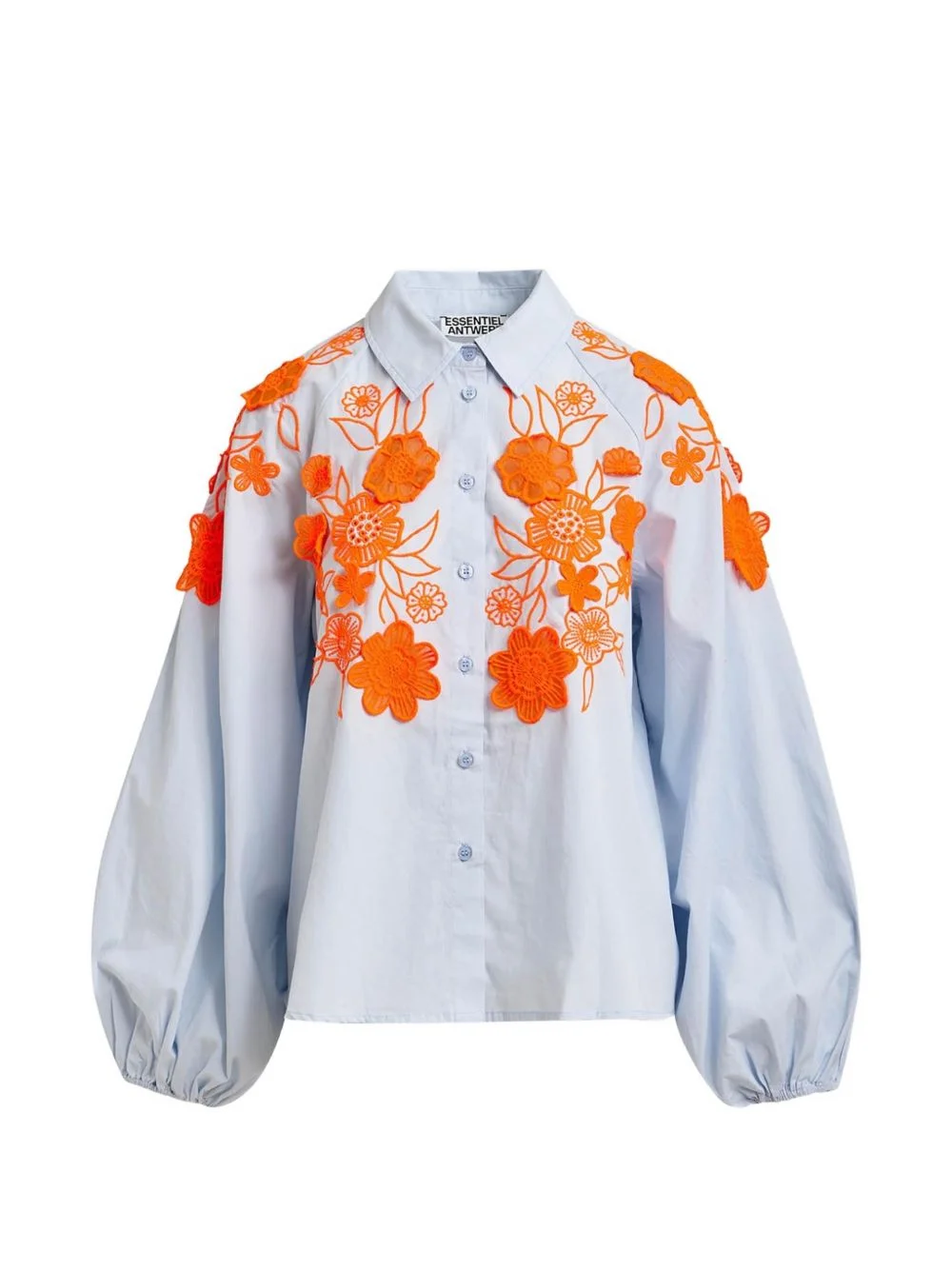 floral embellished shirt - 1