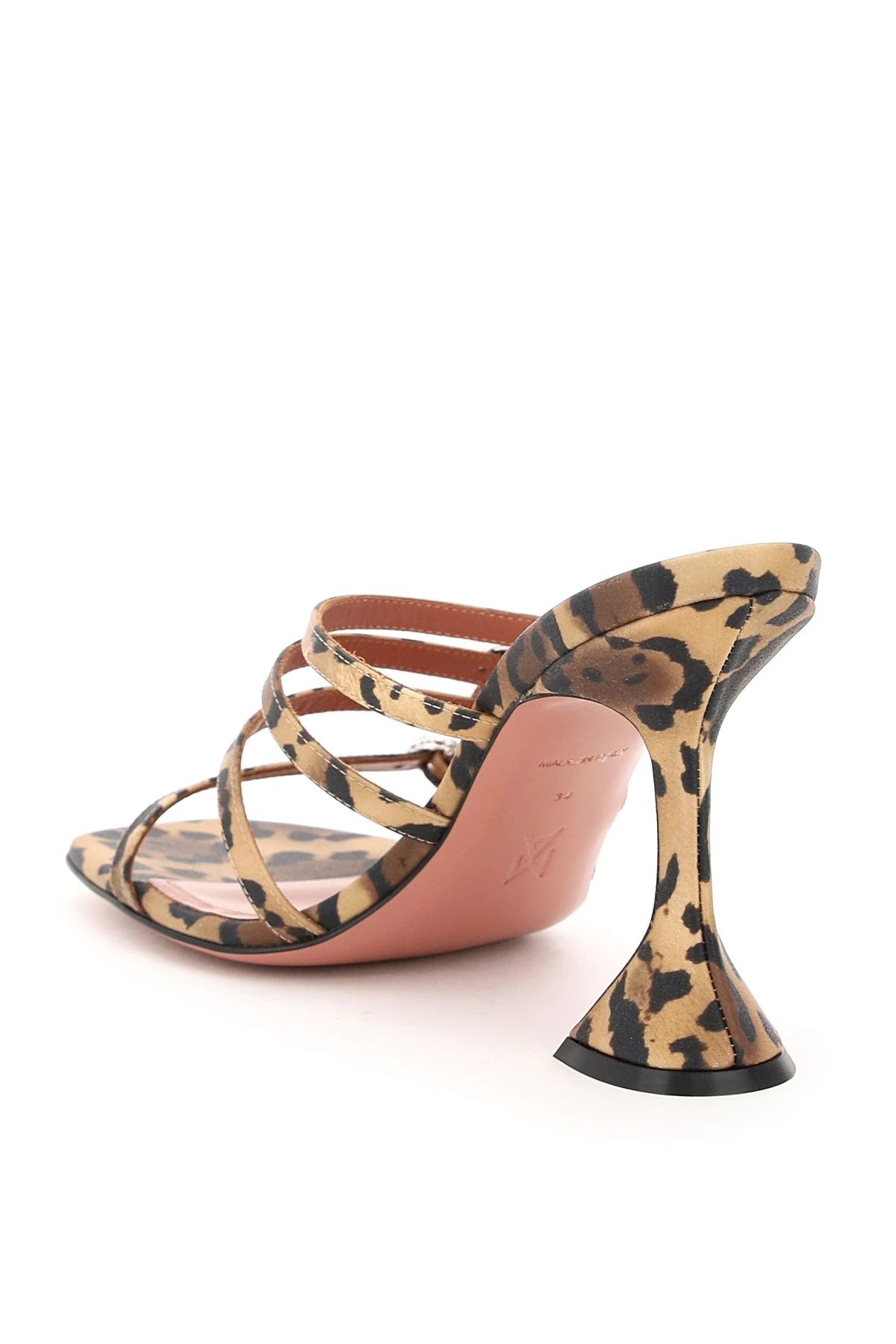 ROBYN LEOPARD PRINT SATIN SANDALS - 2