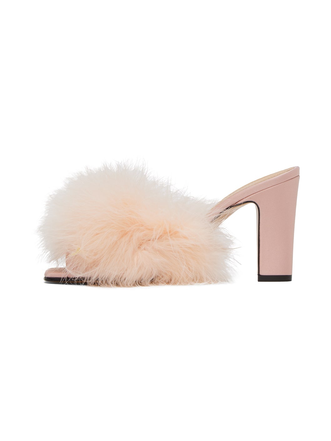 Pink Feather Mules - 3