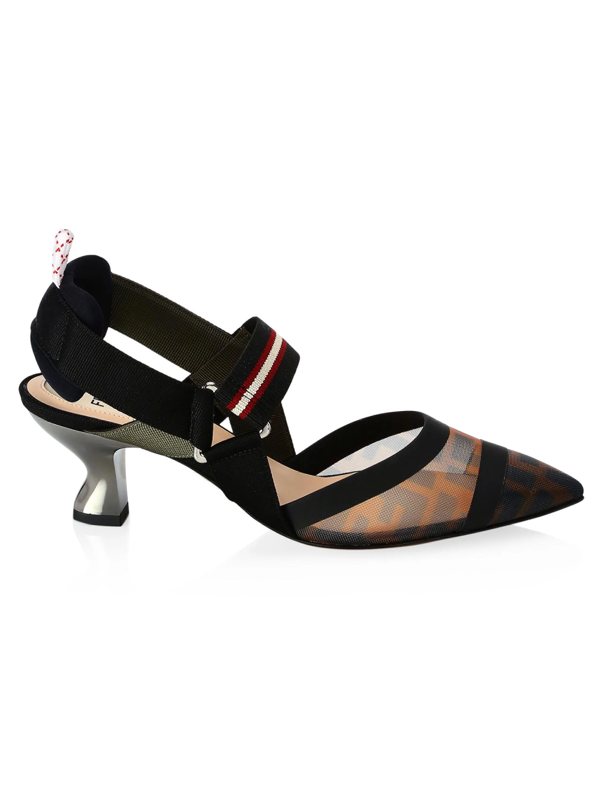 Women's Colibri 55MM Mesh Slingback Pumps - Black Multi - 1