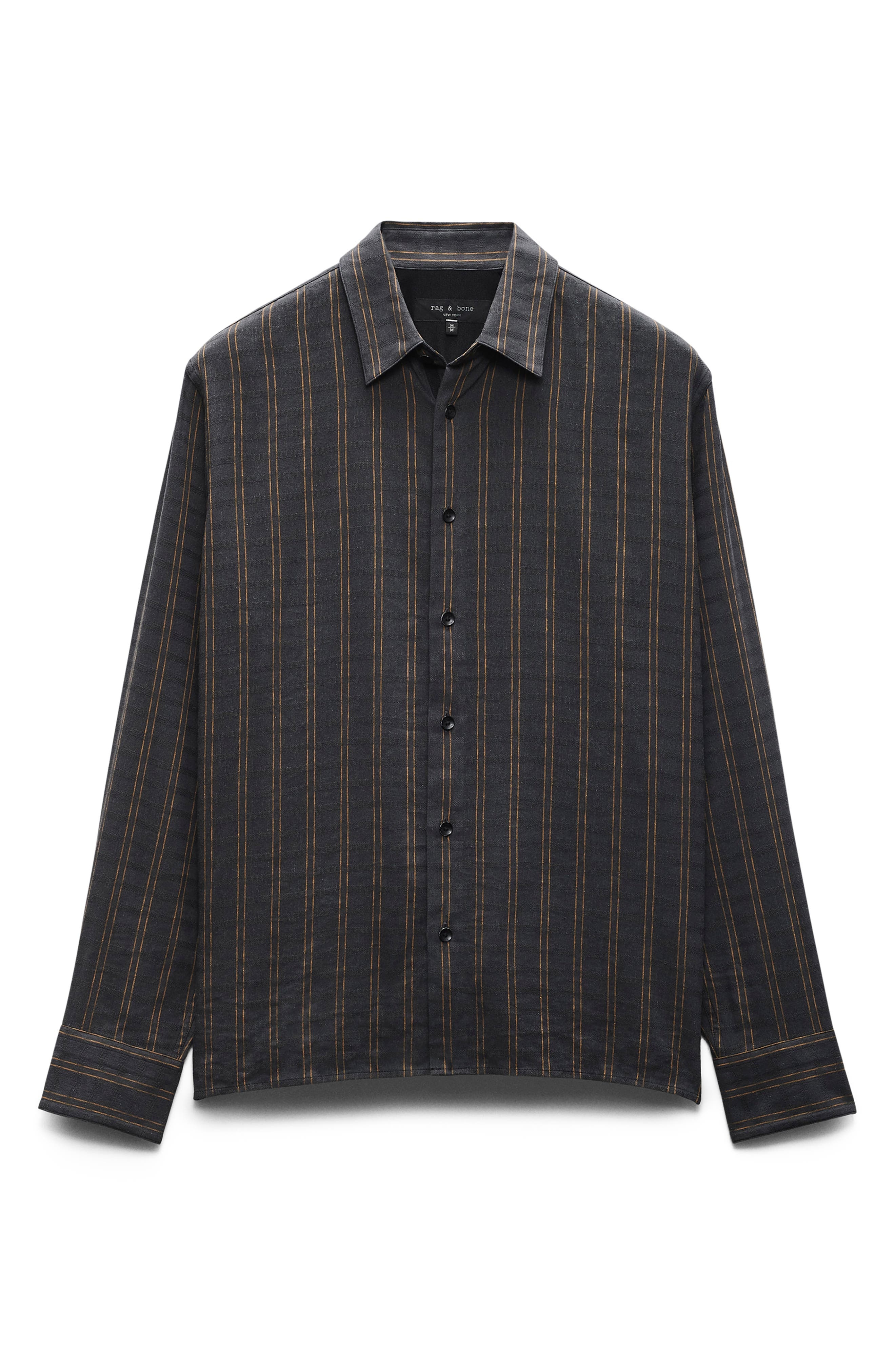 rag & bone Dalton Dobby Plaid Shirt in Black at Nordstrom - 4