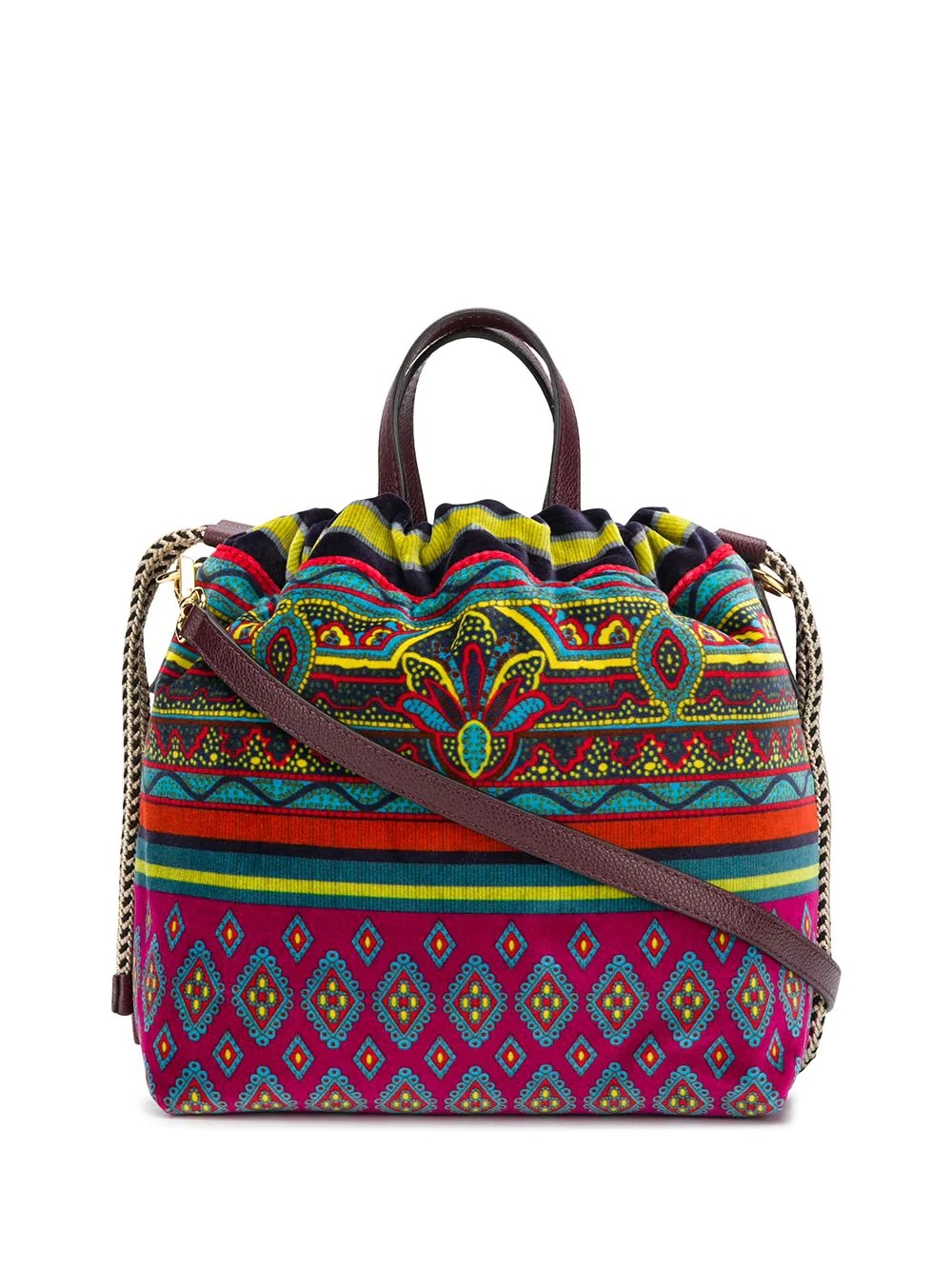 geometric-print tote bag  - 1