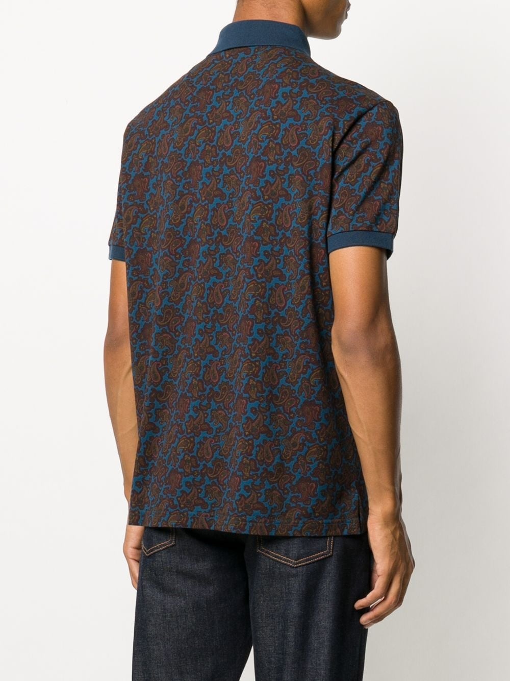 paisley print polo shirt - 4