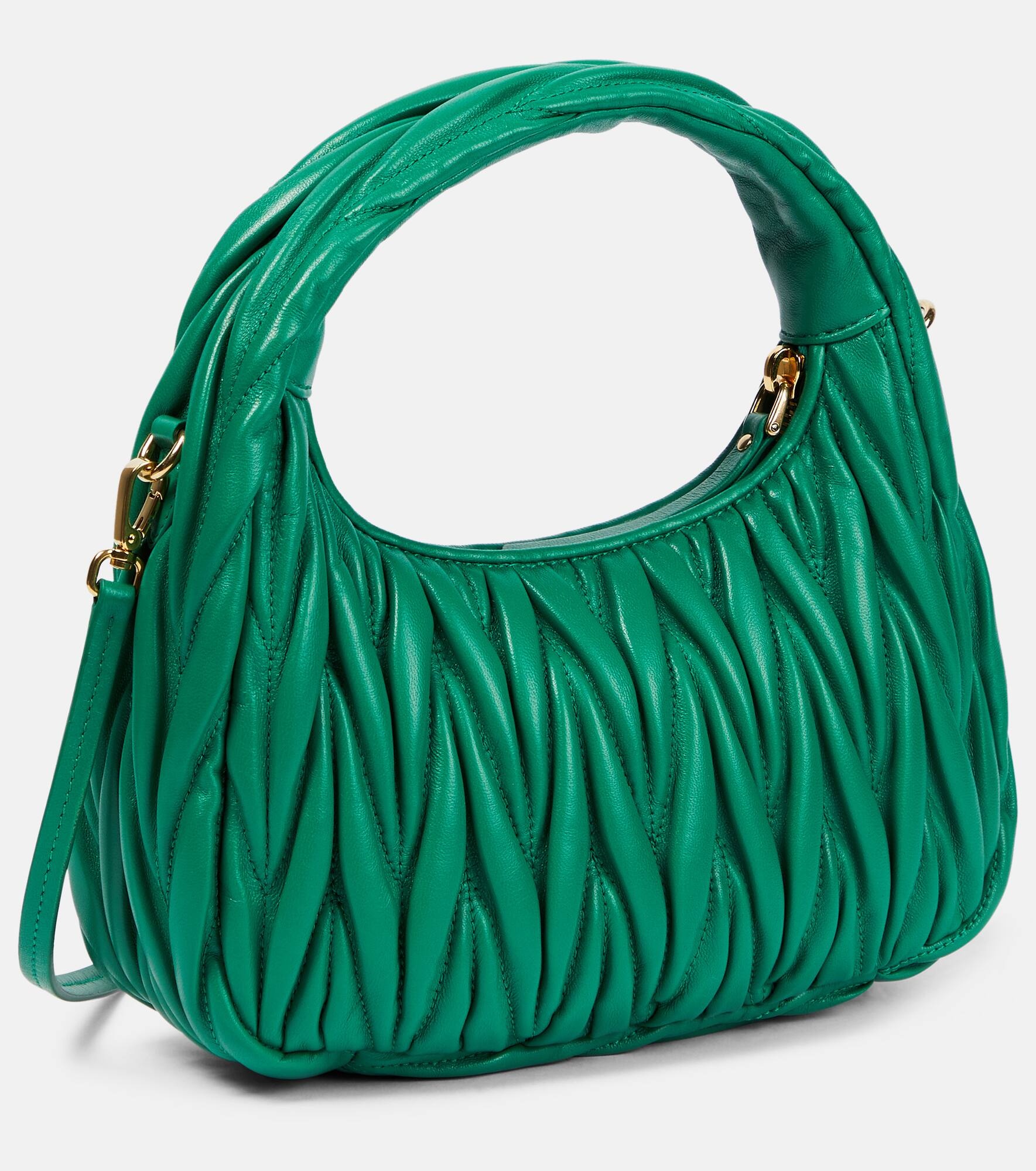 Miu Wander matelassé shoulder bag - 4