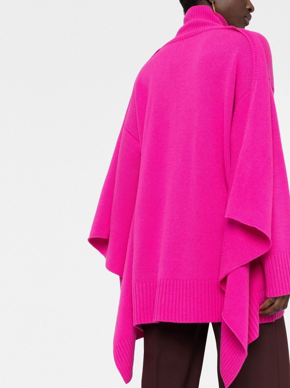 draped roll-neck jumper - 3