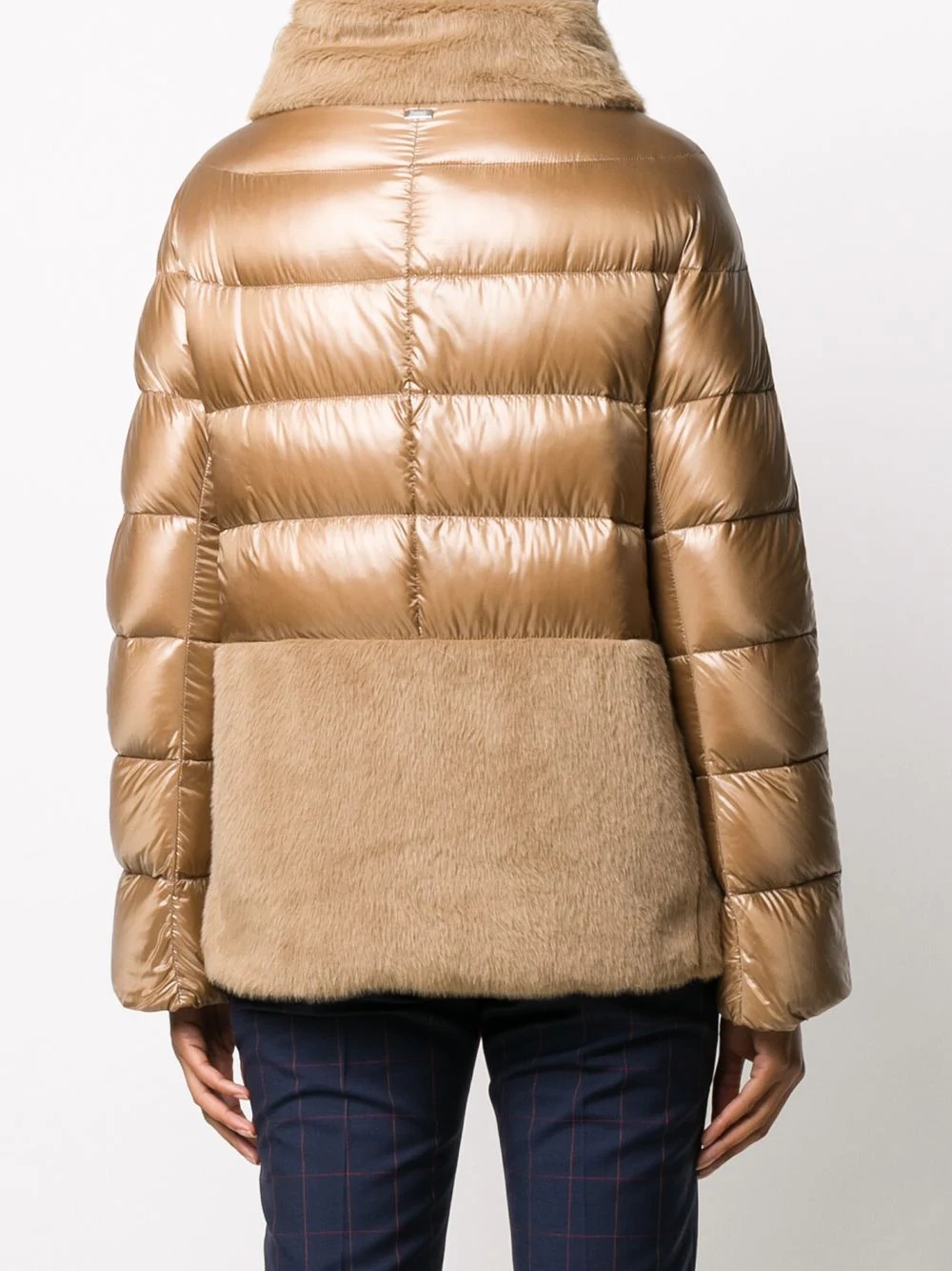 panelled high-neck puffer jacket - 4