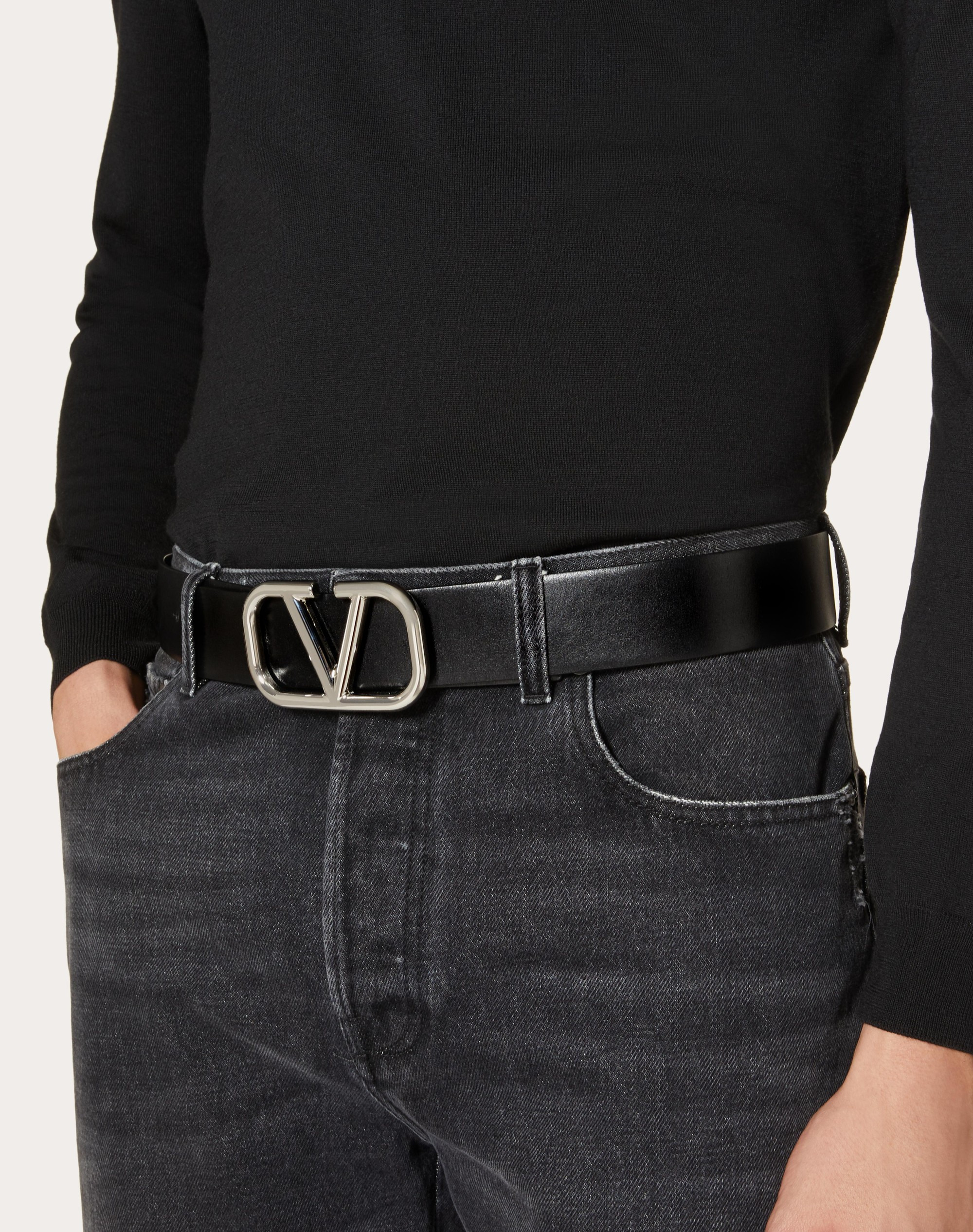 VLOGO SIGNATURE CALFSKIN BELT 40 MM - 5