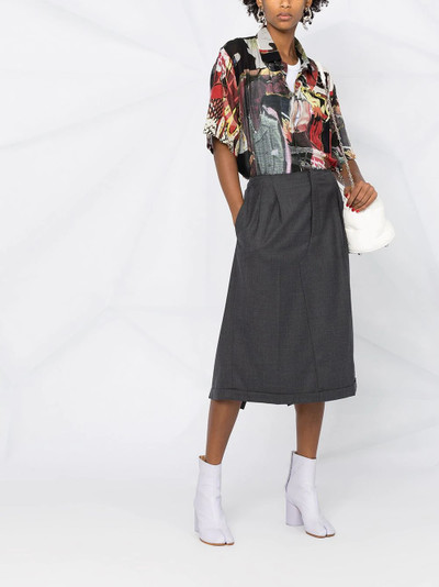 Maison Margiela high-waisted midi skirt outlook