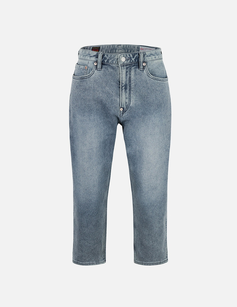 Artistic Brush Daicock Print Cropped Jeans #2027 - 1