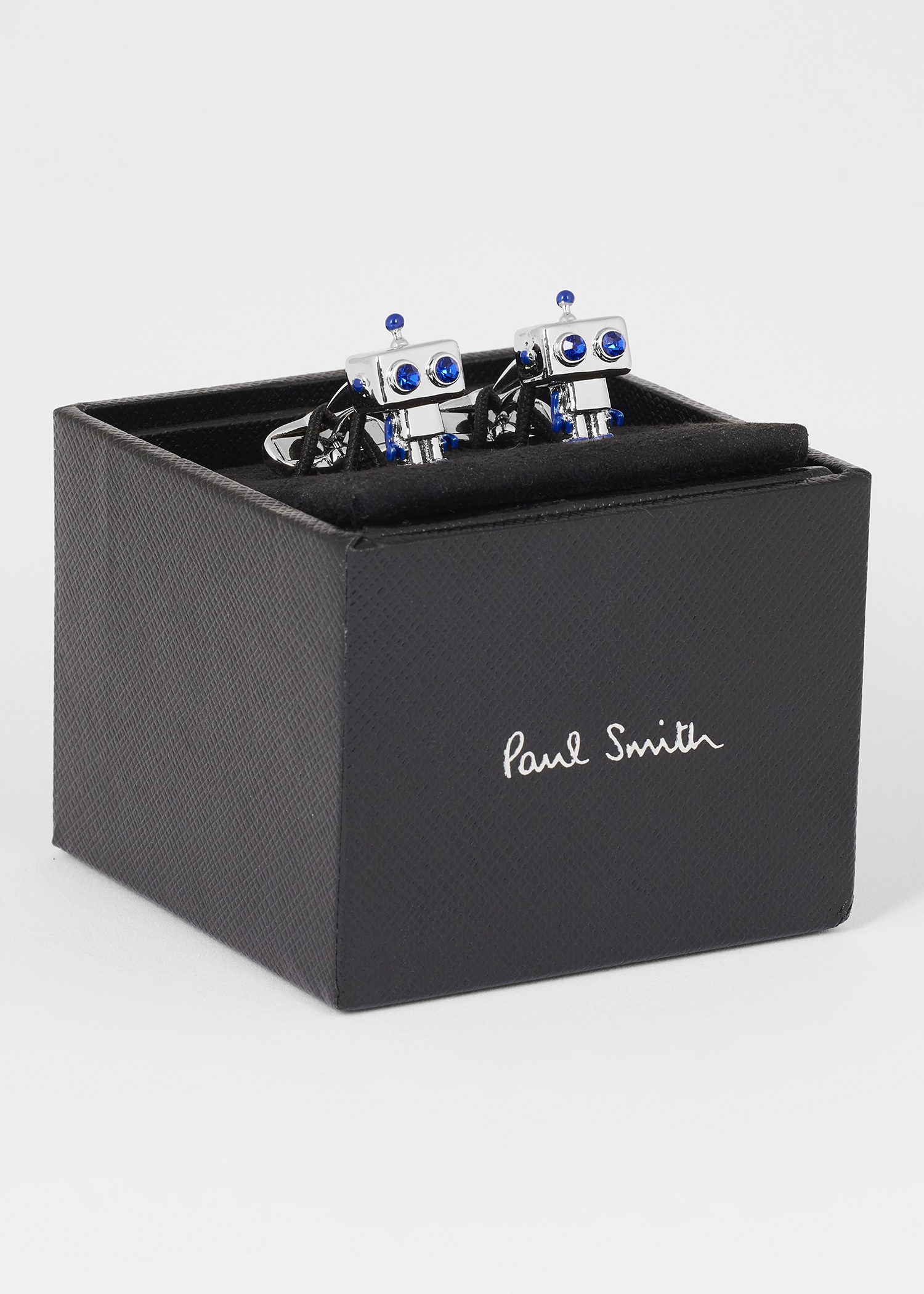 Silver and Blue Robot Cufflinks - 3