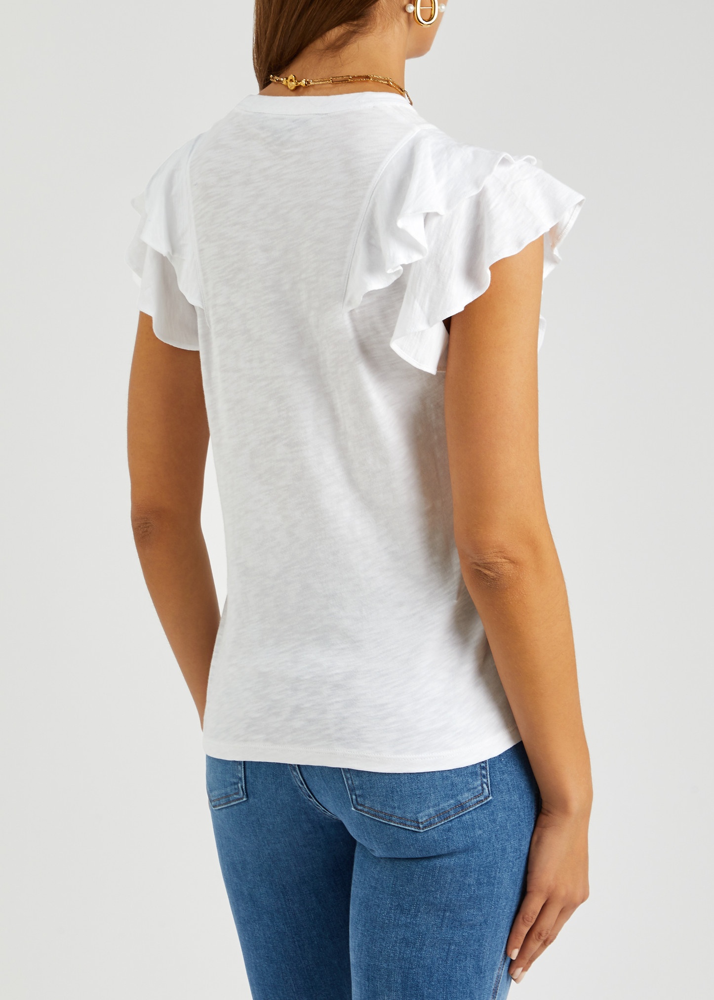 Bea ruffled cotton T-shirt - 3