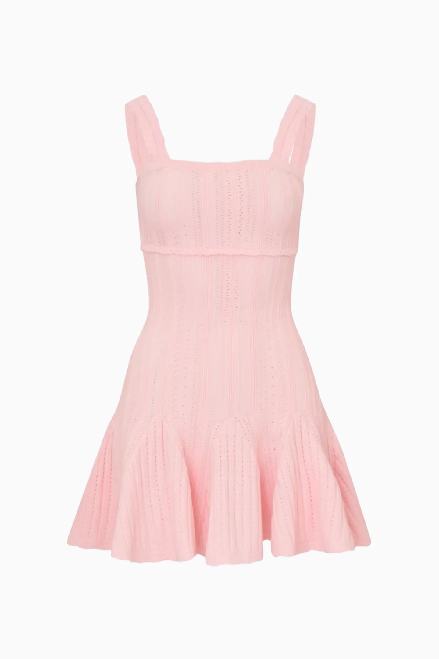 Tabatha Stretch Pointelle Mini Dress - 1