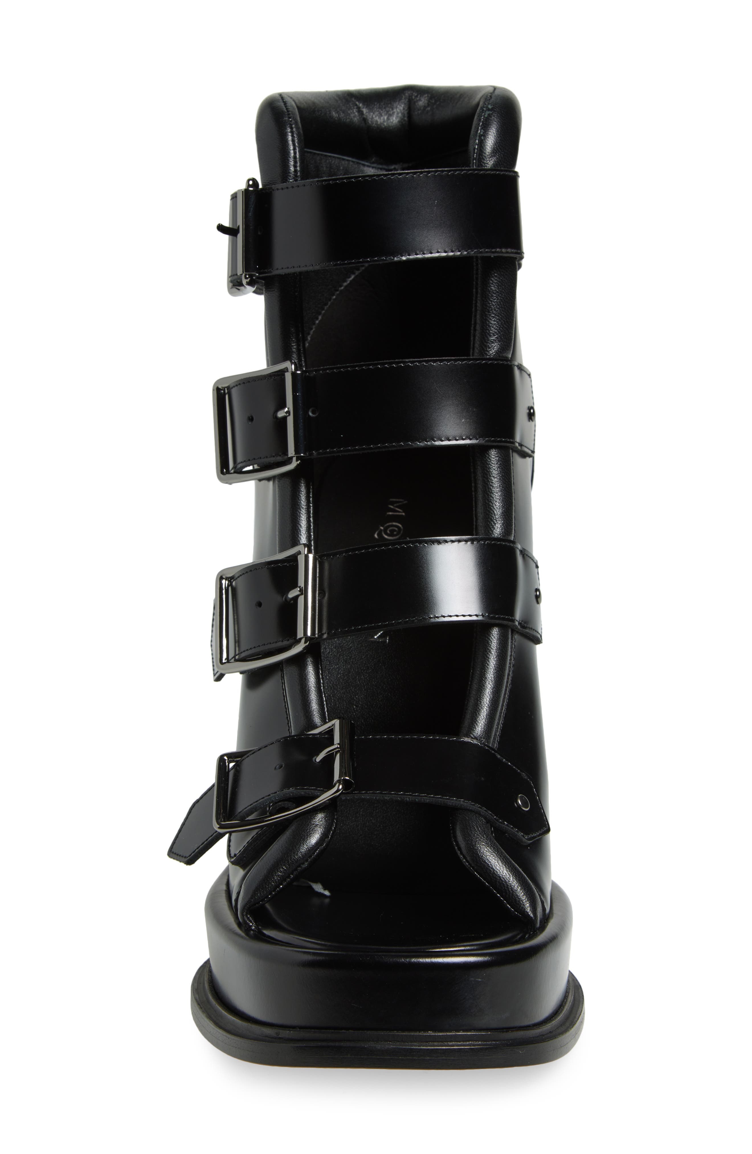 McQueen Platform Cage Sandal in Black/Brunito at Nordstrom - 4