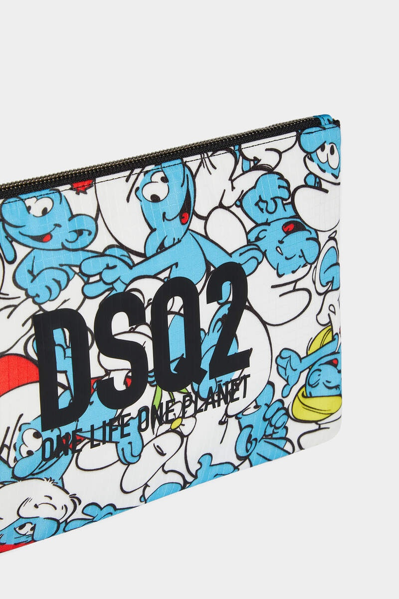 SMURFS CROWD ZIP POUCH 4