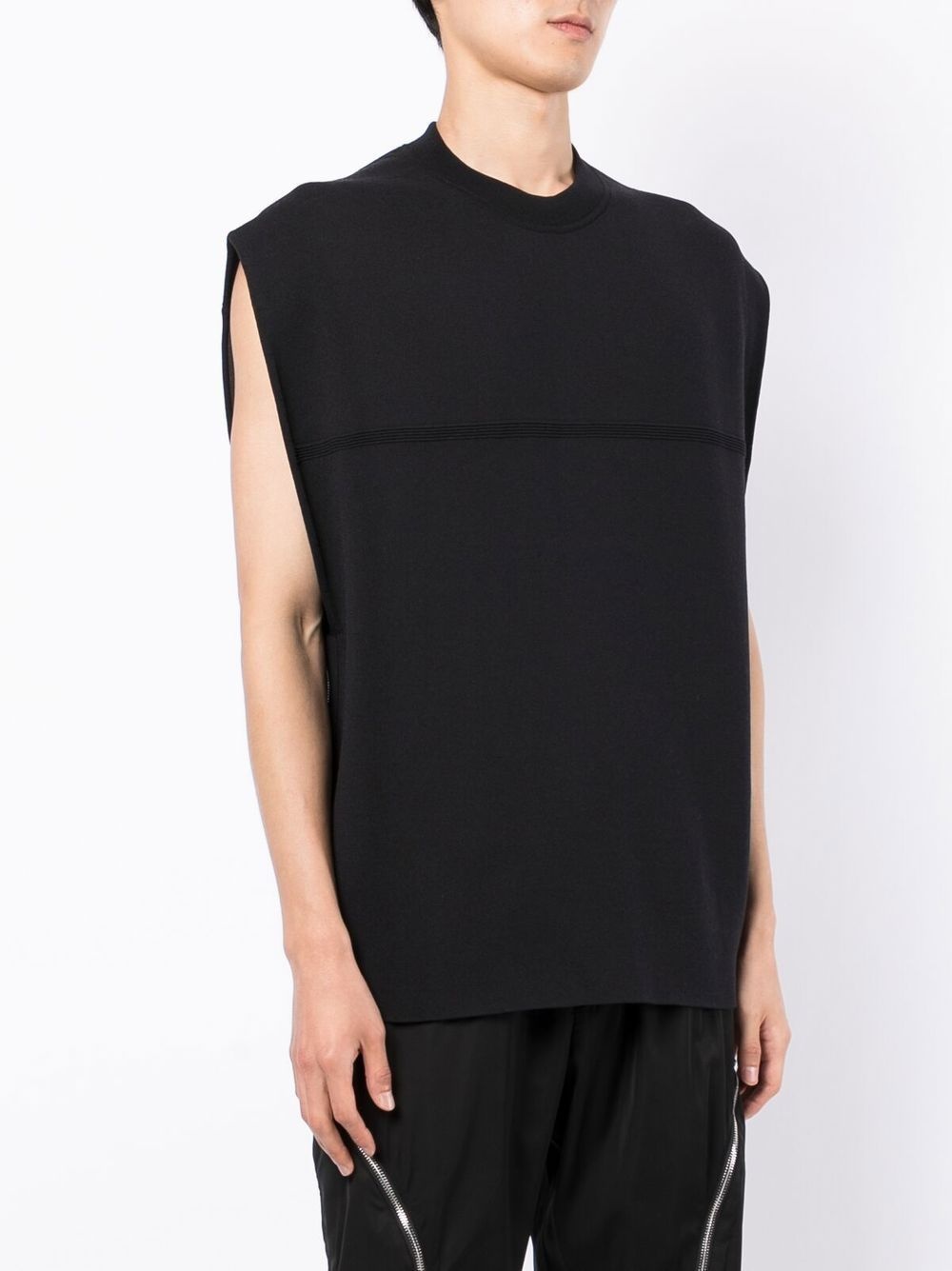 crewneck sleeveless jumper - 3