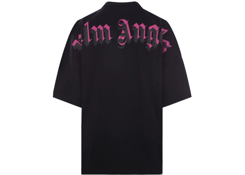 Palm Angels Palm Angels Oversized Double Logo T-shirt Black outlook