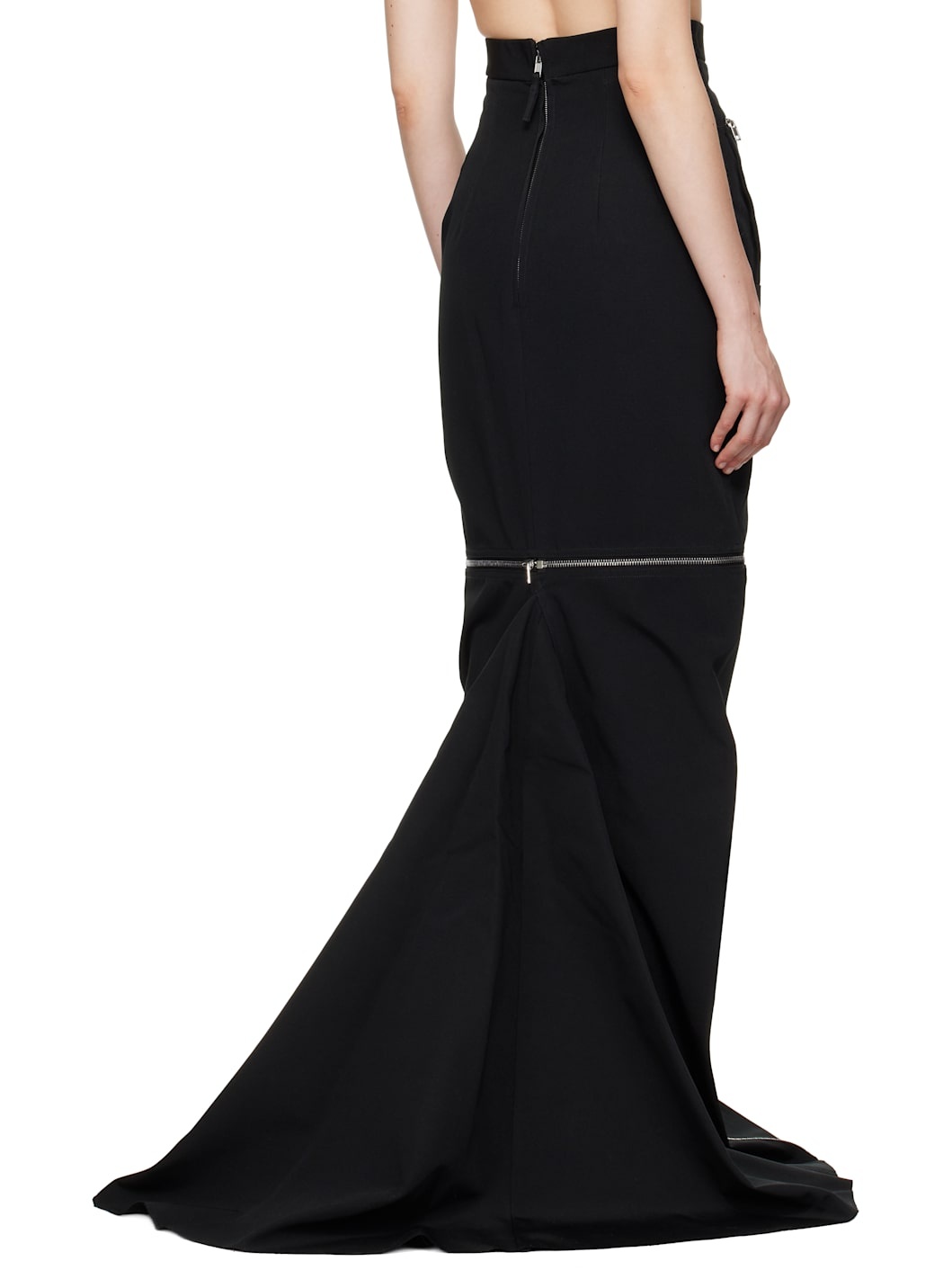 Black Hollywood Canvas Headon Maxi Skirt - 3
