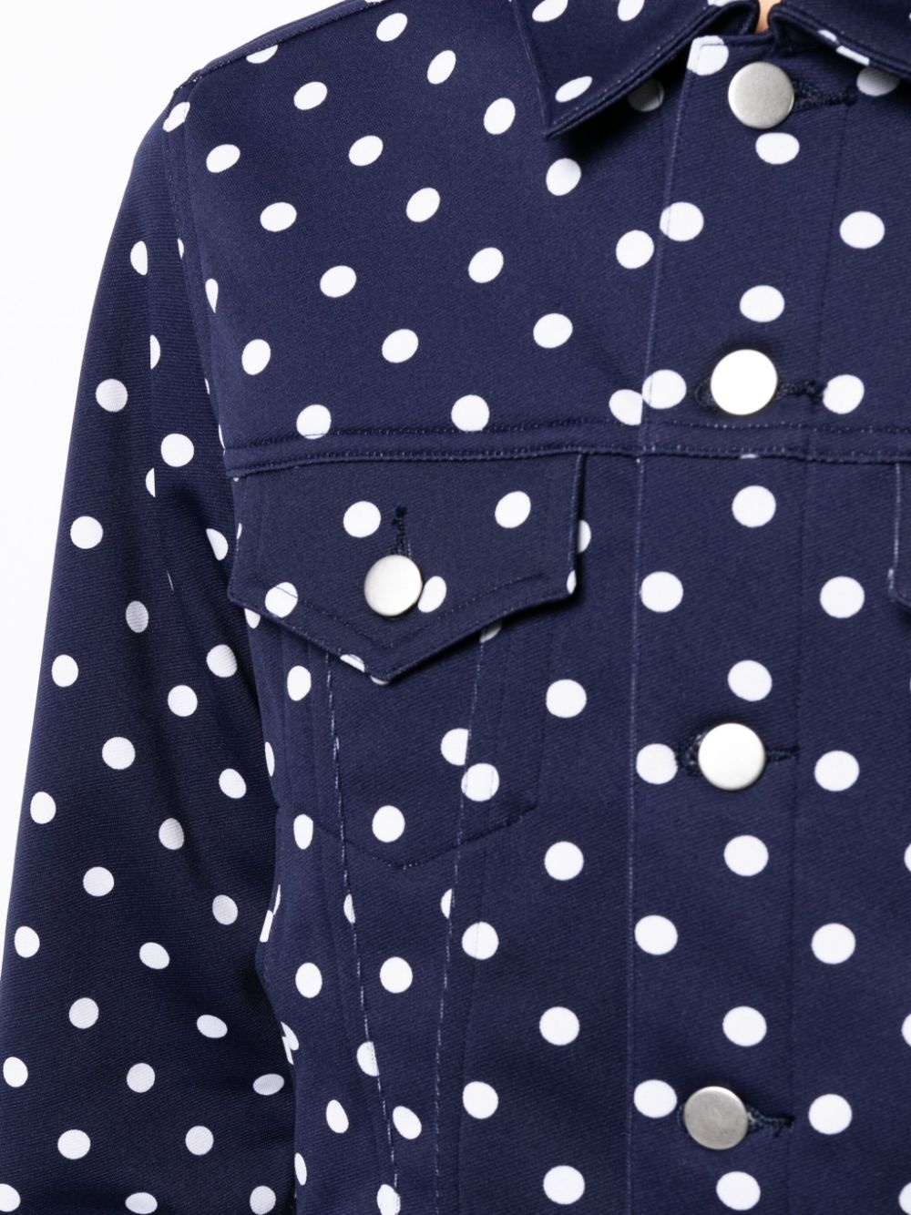 polka-dot-print cropped jacket - 5
