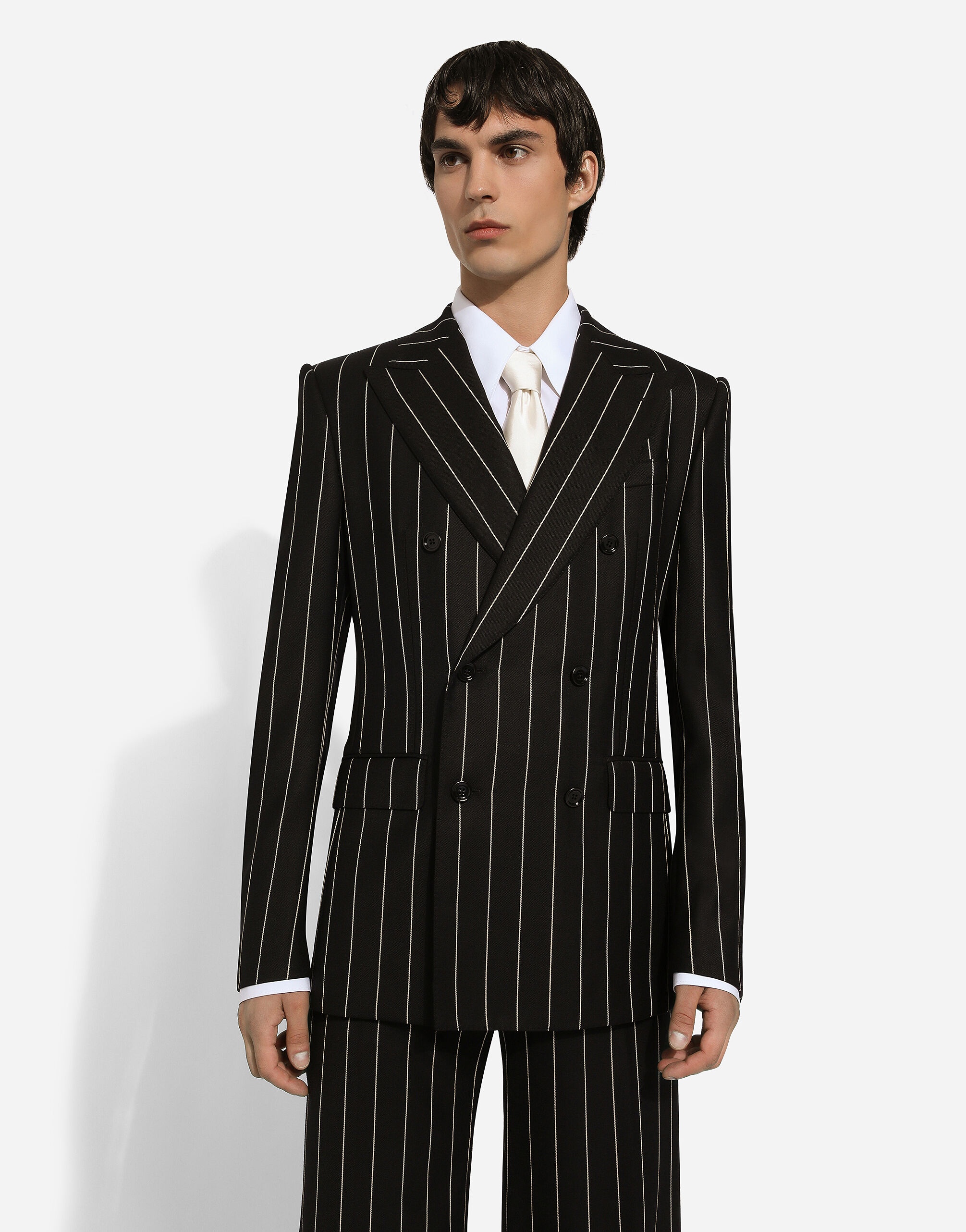 Double-breasted pinstripe Sicilia-fit jacket - 4