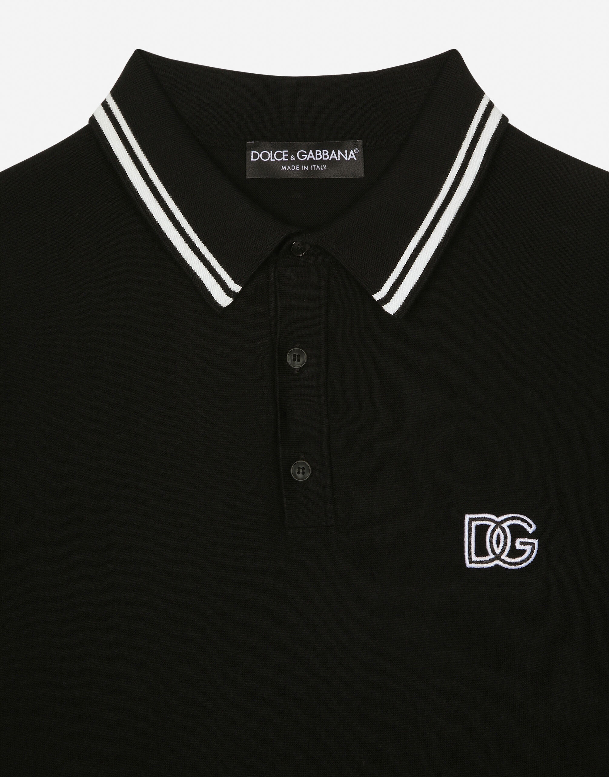 Short-sleeved polo-shirt with DG logo embroidery - 3