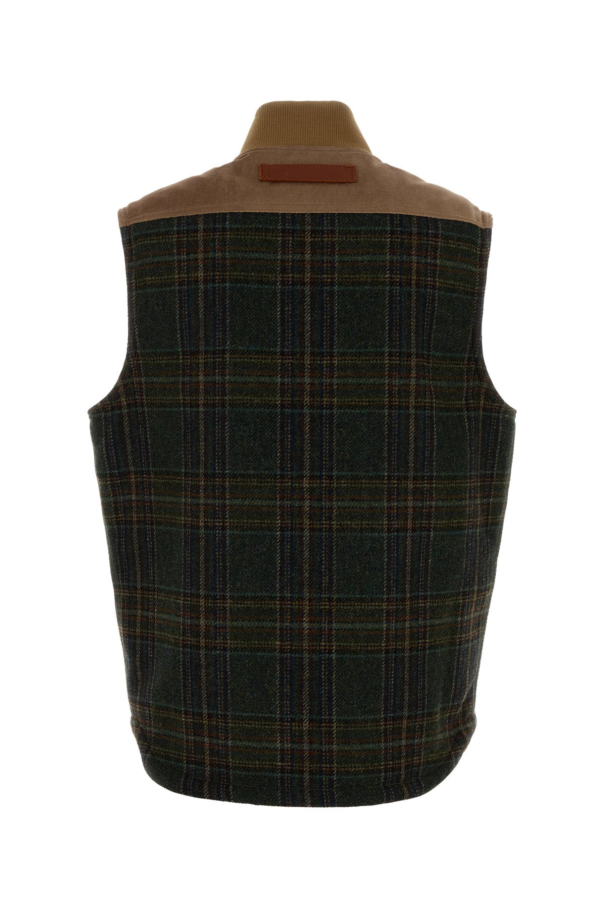 Multicolor cotton and wool sleeveless jacket - 2