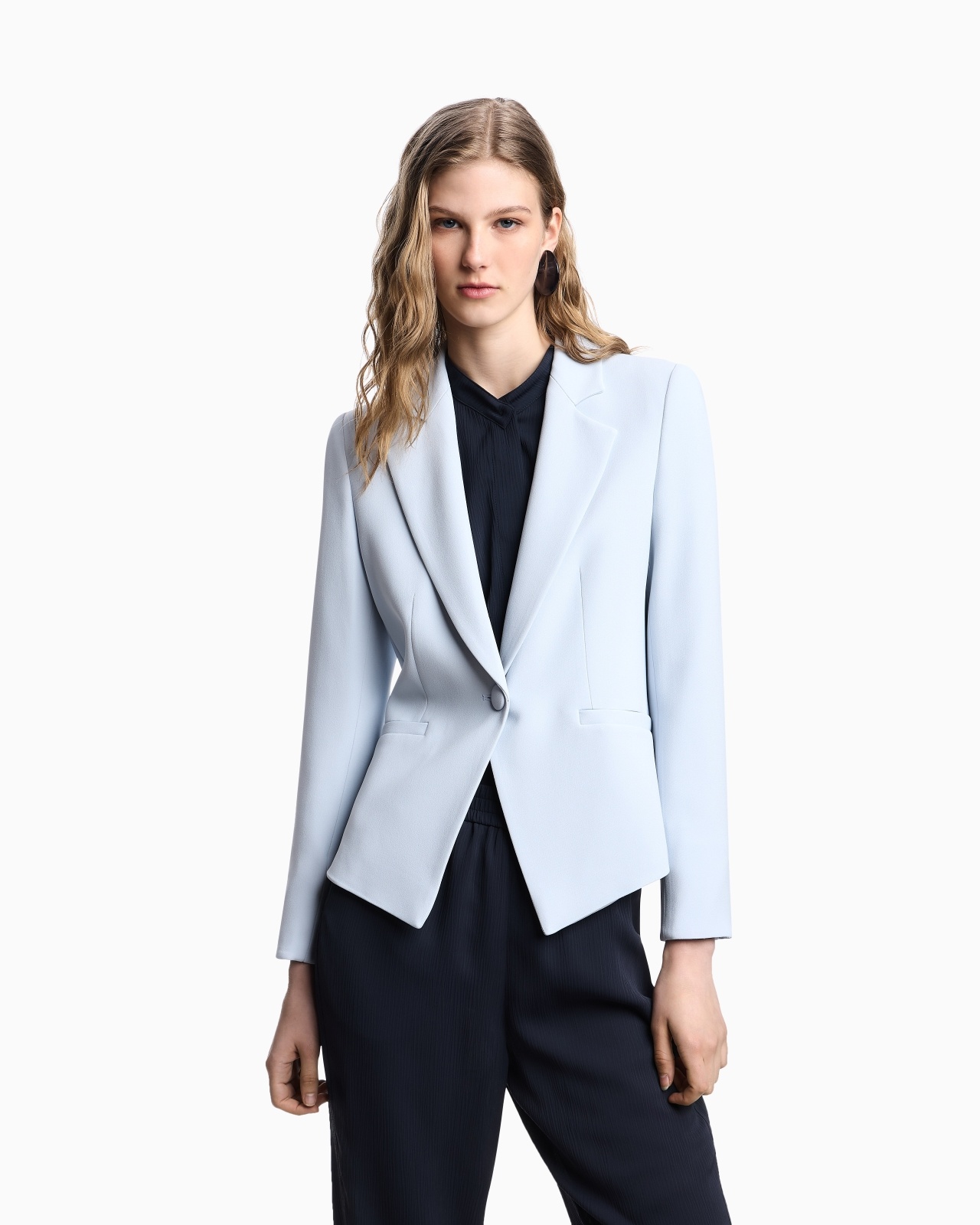 CADY CRÊPE JACKET WITH LAPELS - 4