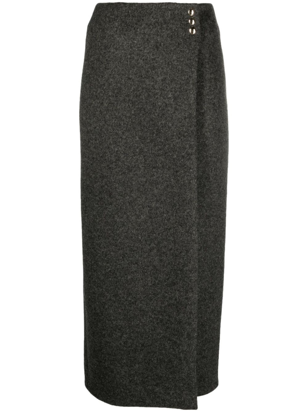 Terno mÃ©lange-effect maxi wrap skirt - 1