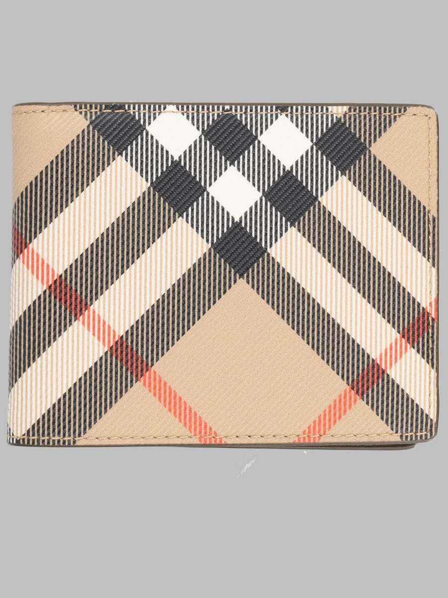 Burberry Men Portafoglio Bifold Con Stampa Check - 1