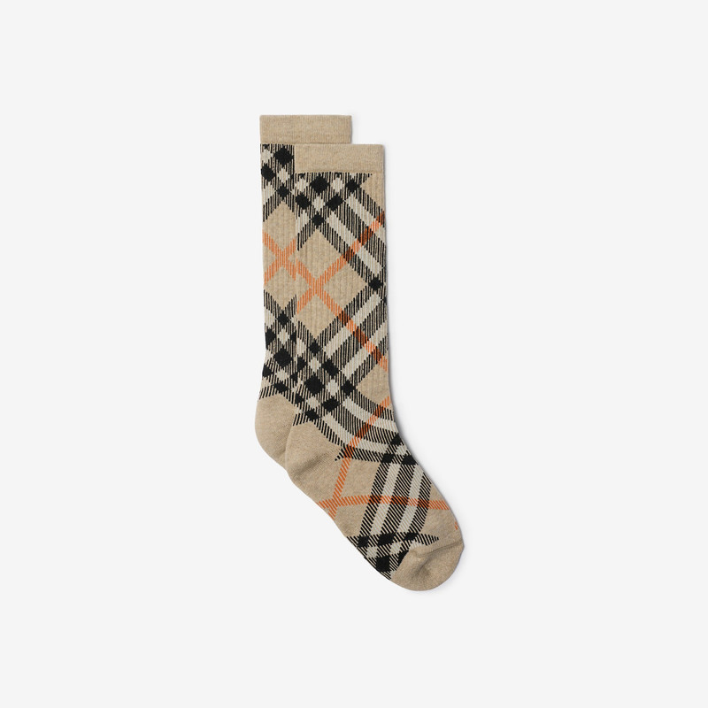 Burberry Check Cotton Blend Socks outlook