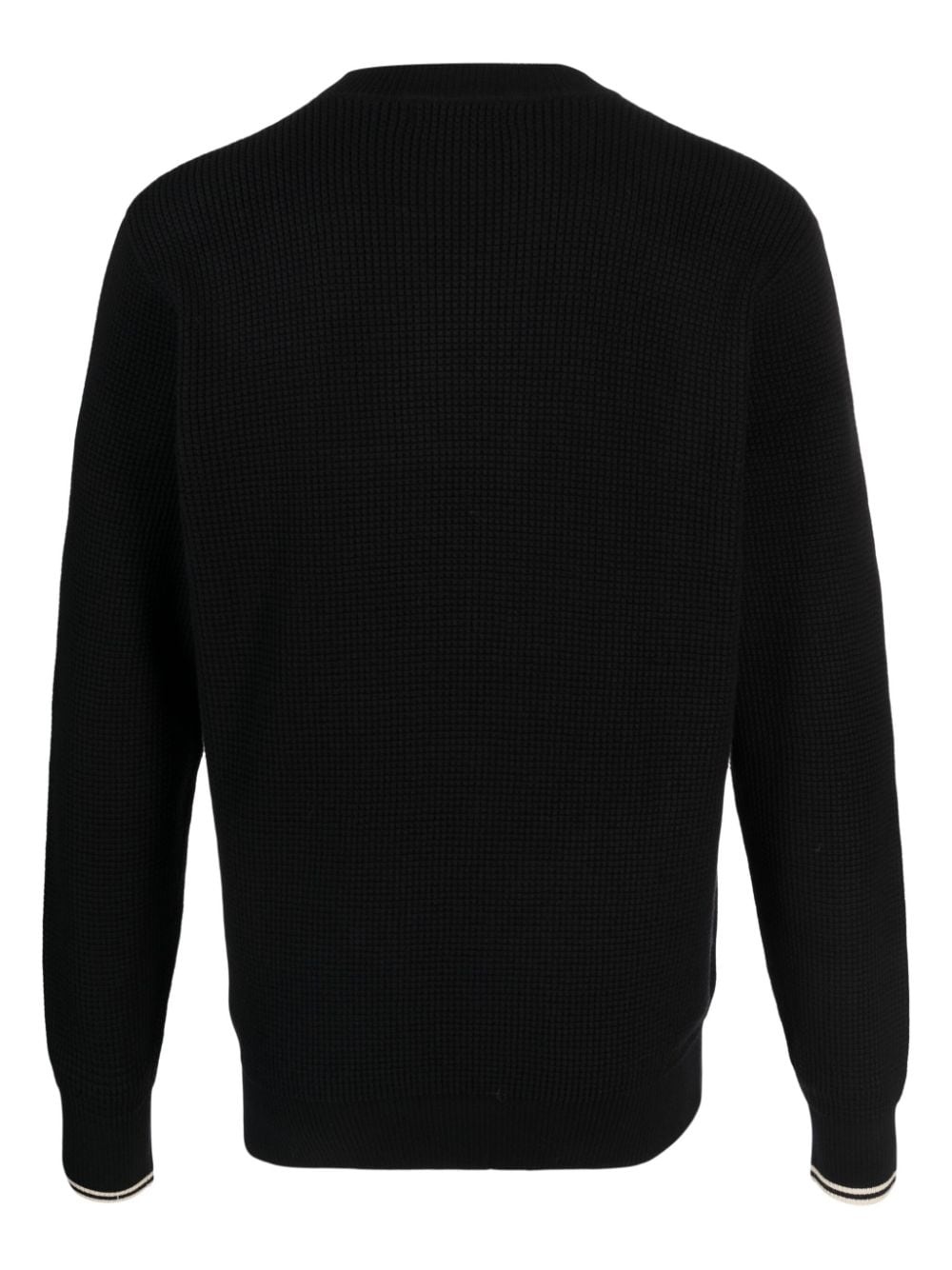 waffle-knit logo-embroidered jumper - 2