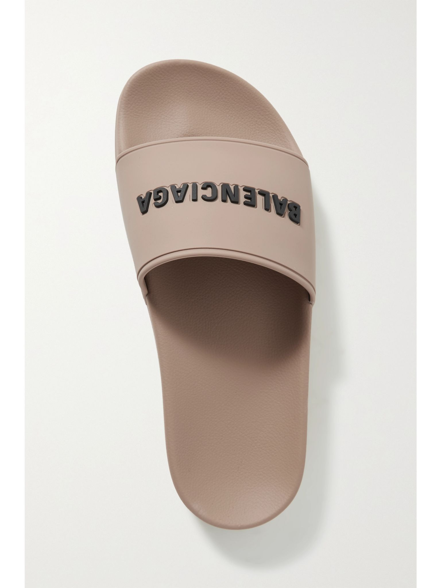 Piscine logo-embossed rubber slides Beige - 5
