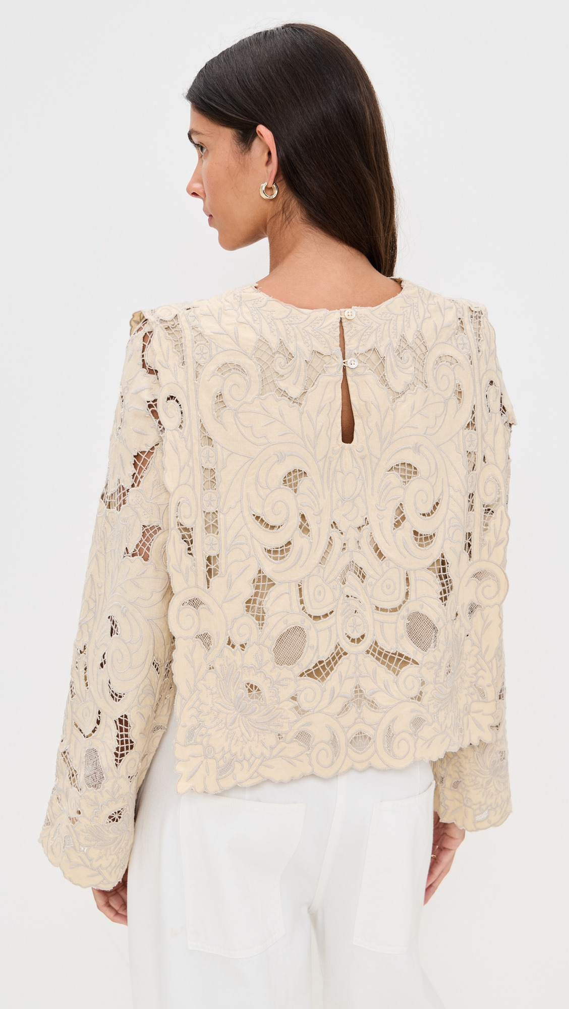 Ceci Embroidery Long Sleeve Top - 2
