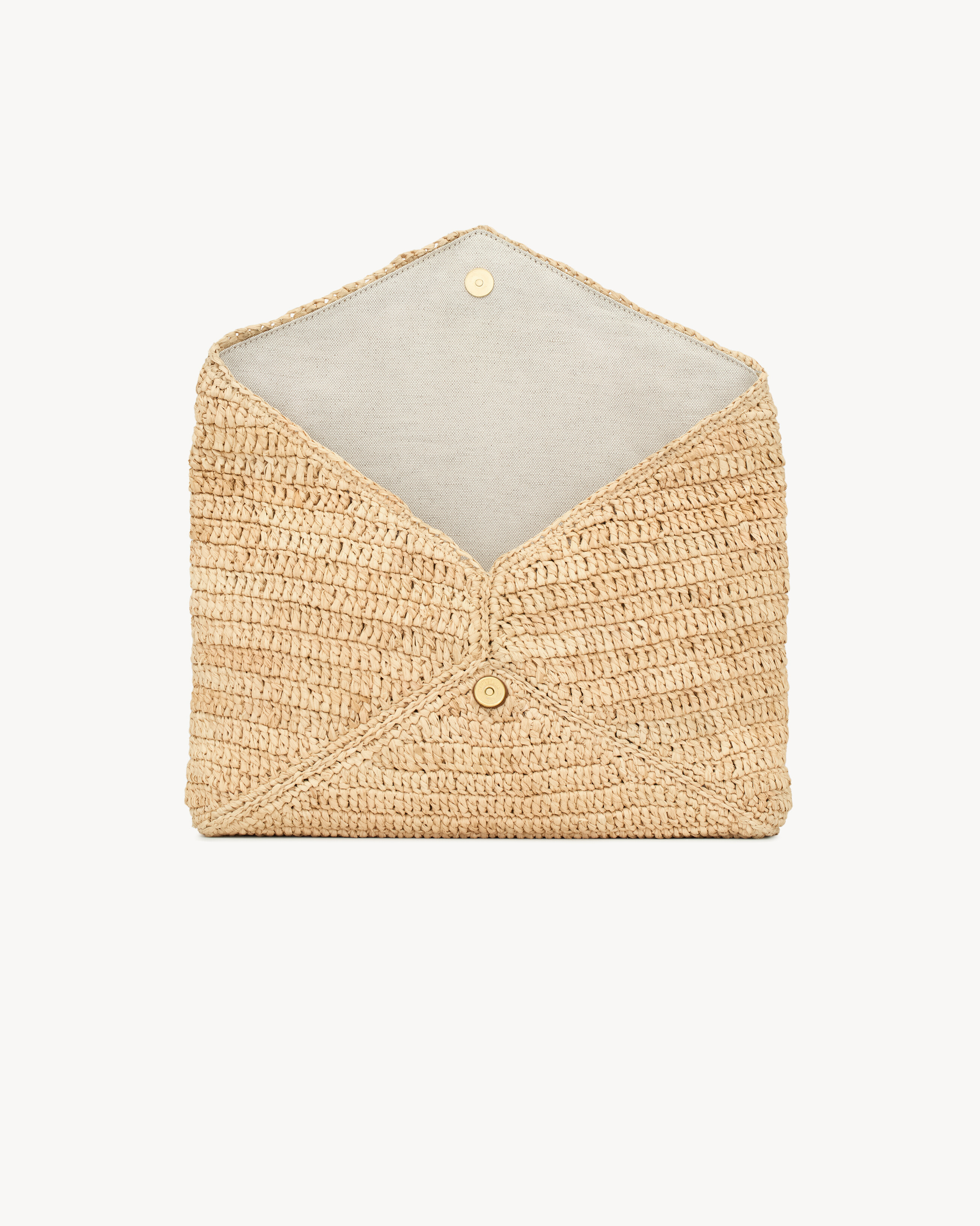 CASSANDRE LARGE ENVELOPE POUCH IN RAFFIA - 5