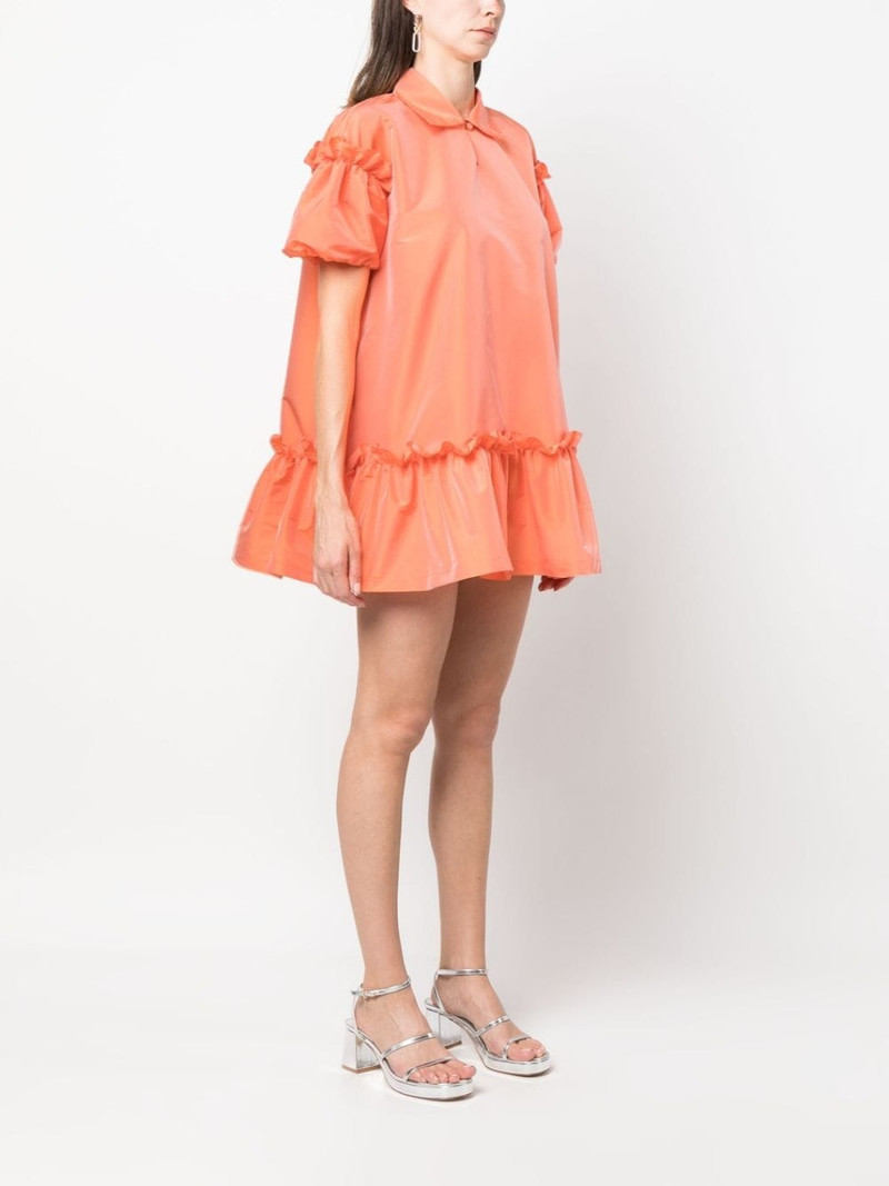 ruffle-trim short-puff sleeve minidress 3