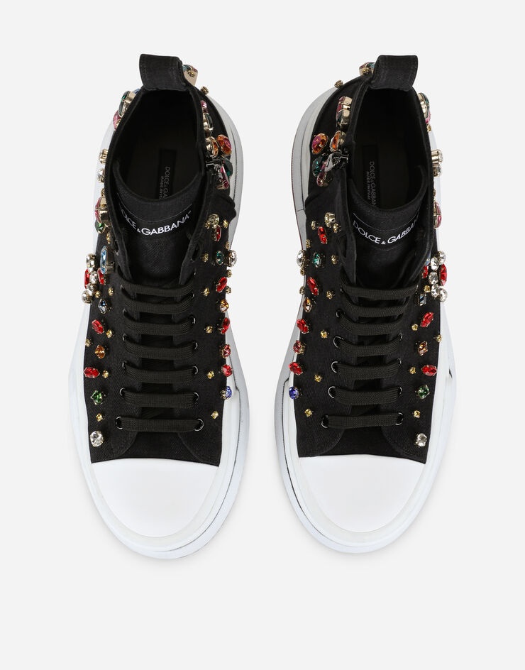 Fabric Squad sneakers with crystal embellishment - 4