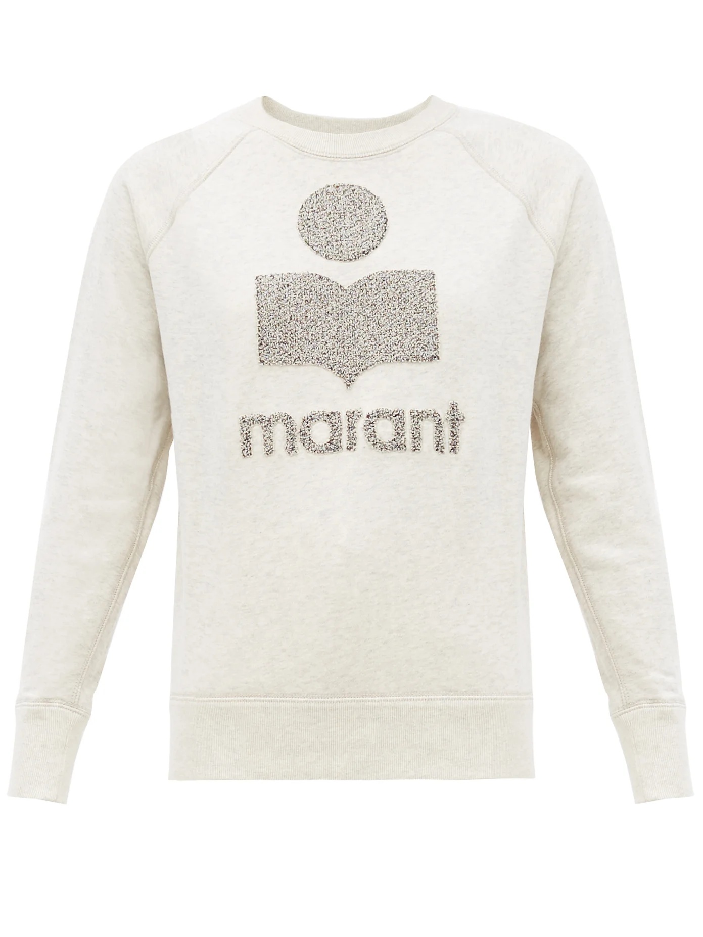 Milly terry-logo cotton-blend sweatshirt - 1