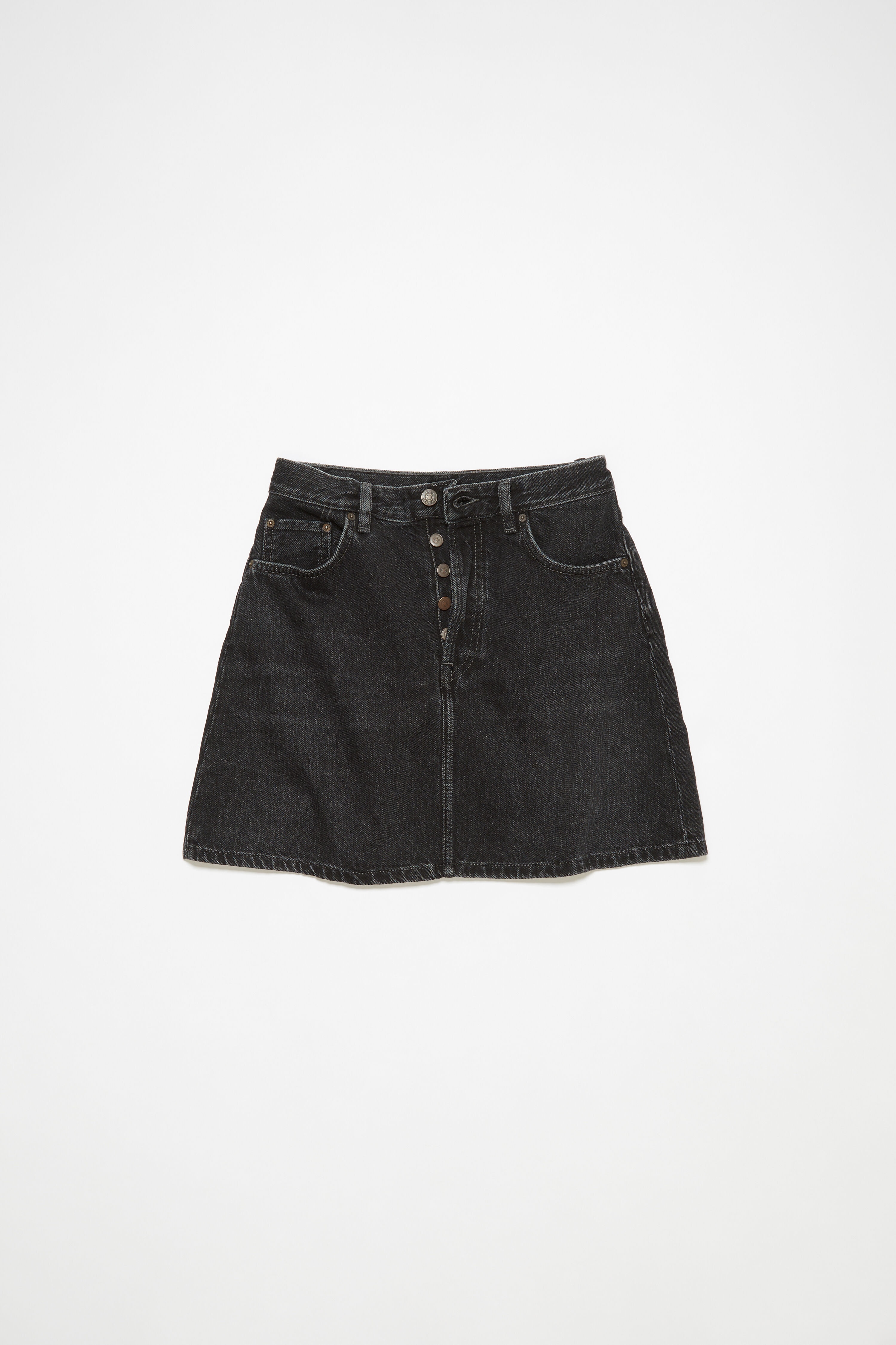 Denim mini skirt - Black - 7
