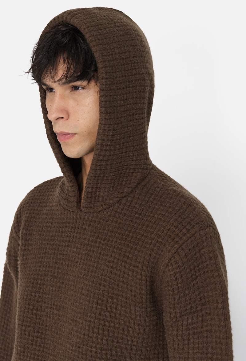 WOOL WAFFLE KNIT PONCHO 6