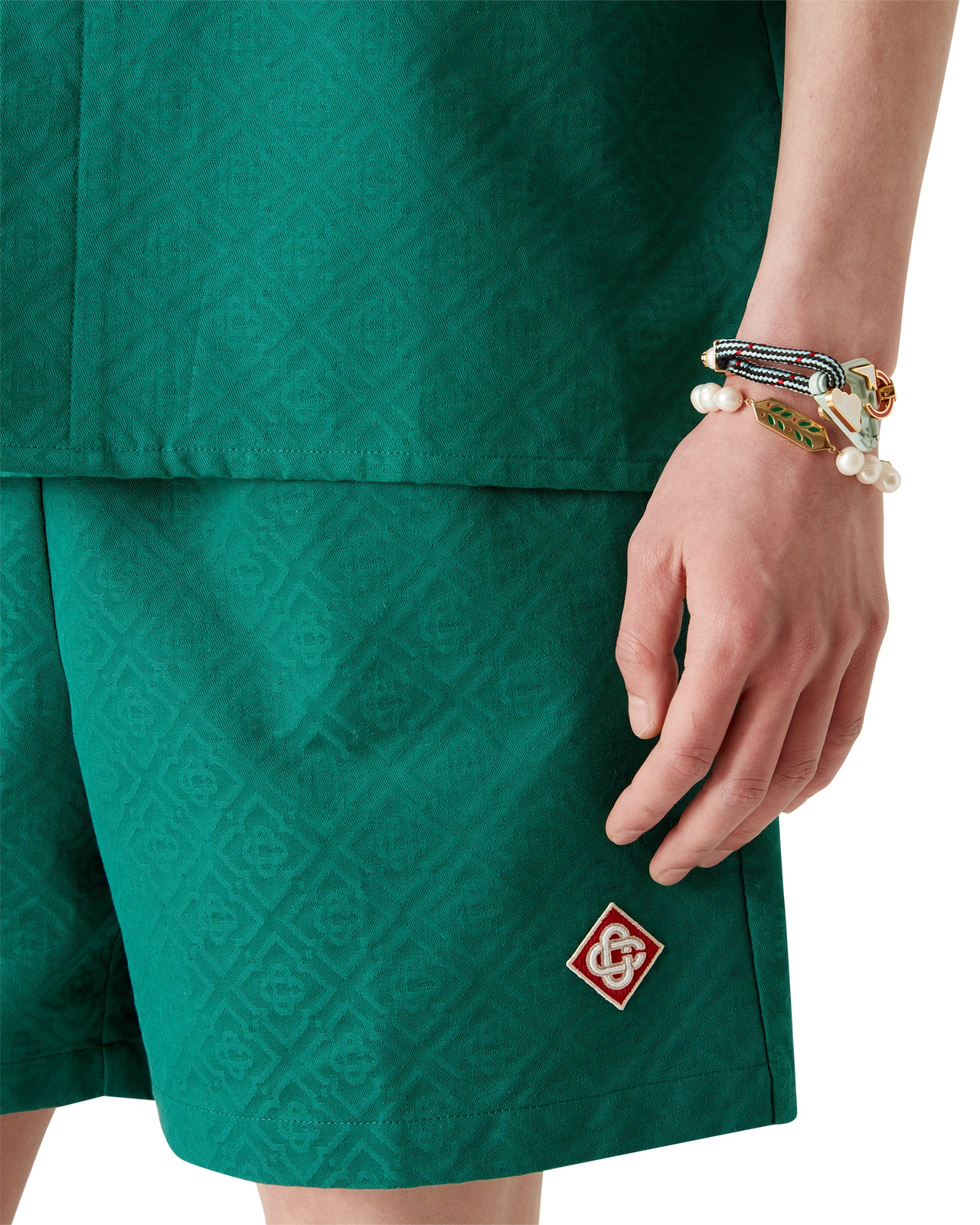 Cotton Monogram Jacquard Shorts - 5