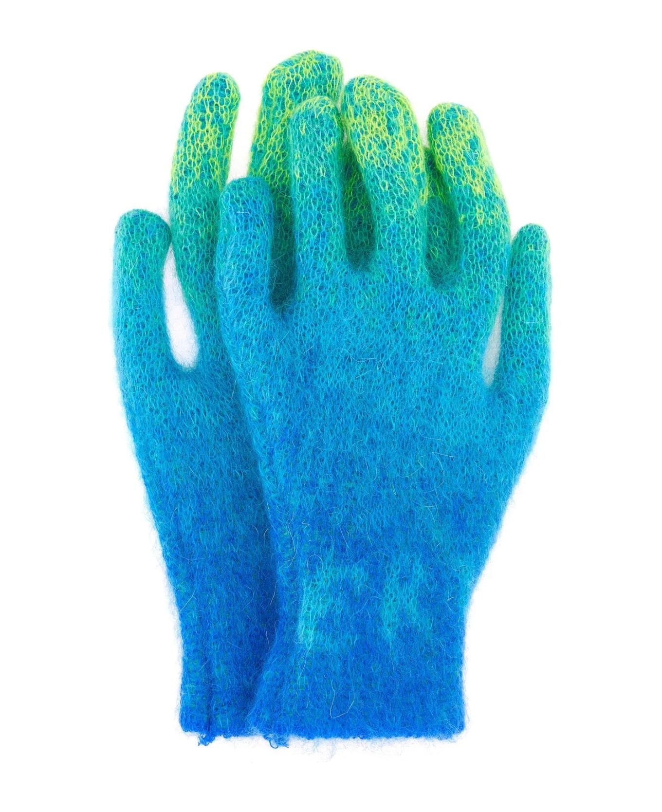 Multicolor Mohair Blend Gloves - 1