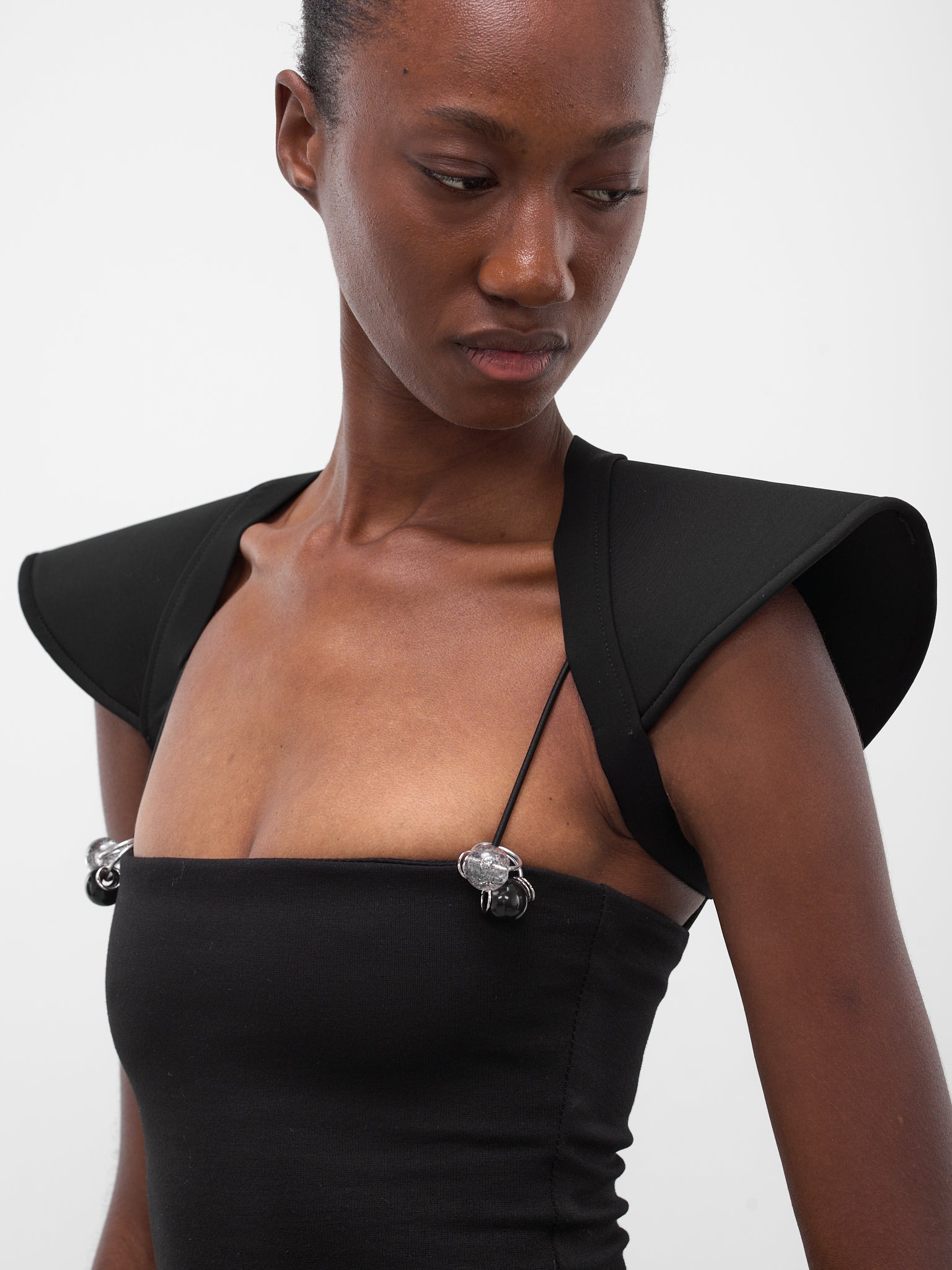 Black Lycra Jersey Bolero - 4
