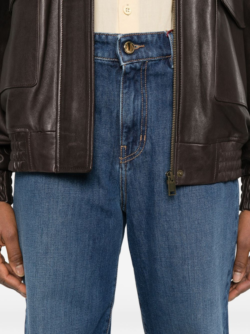 denim straight-leg jeans 5