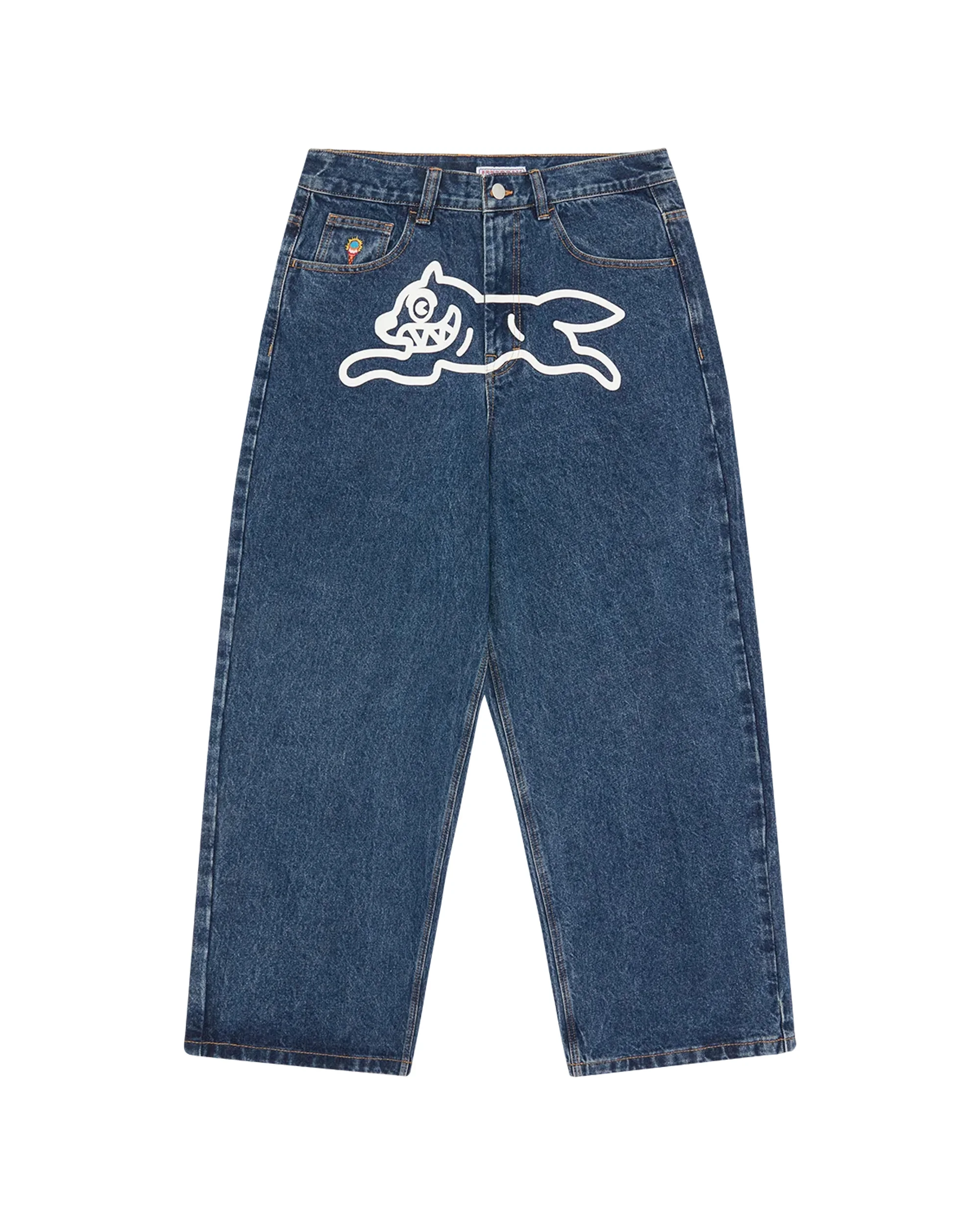 RUNNING DOG TRIPLE SCOOP DENIM PANT - 1